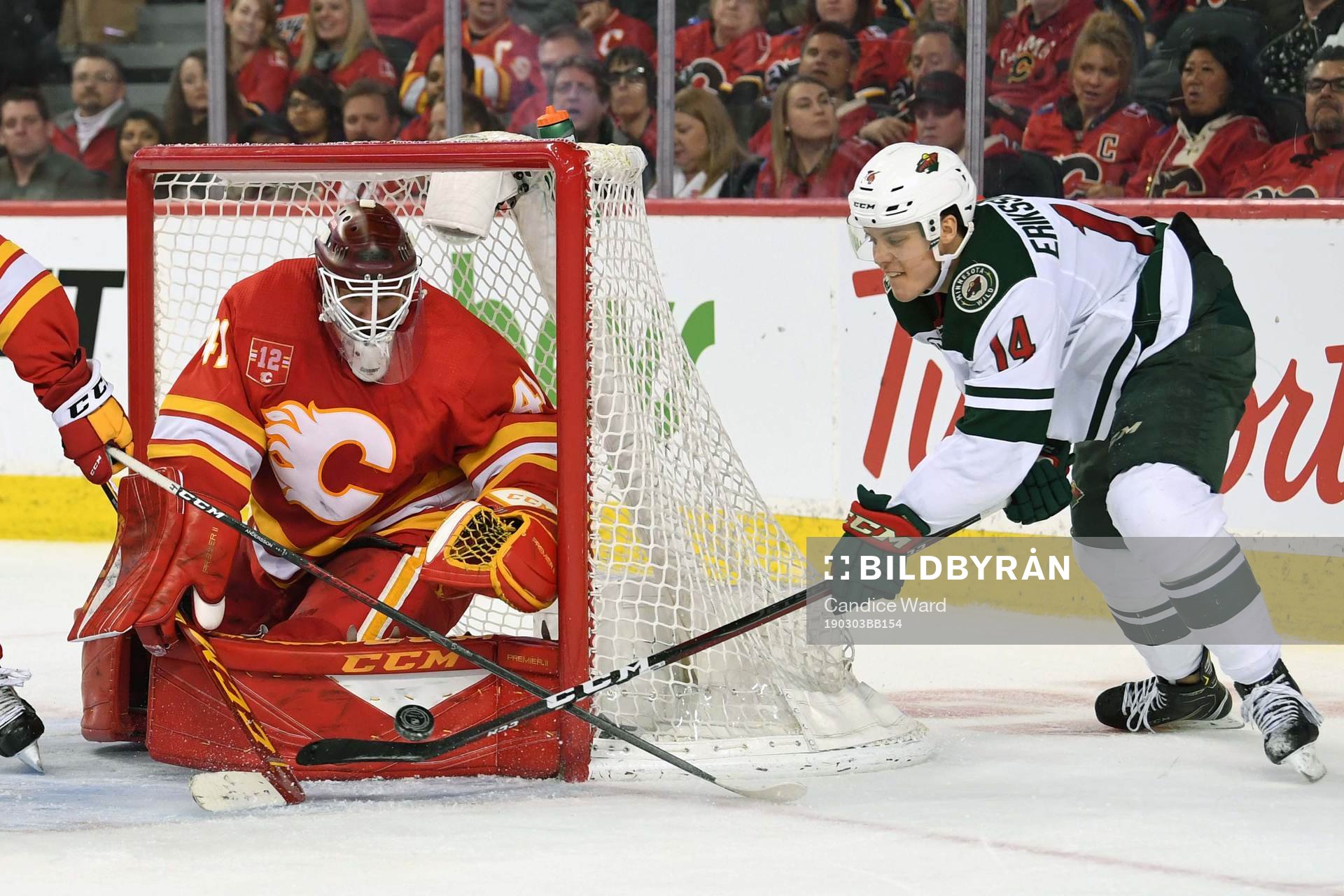 Ishockey, NHL Mar 2, 2019; Calgary, Alberta, CAN; Minnesota