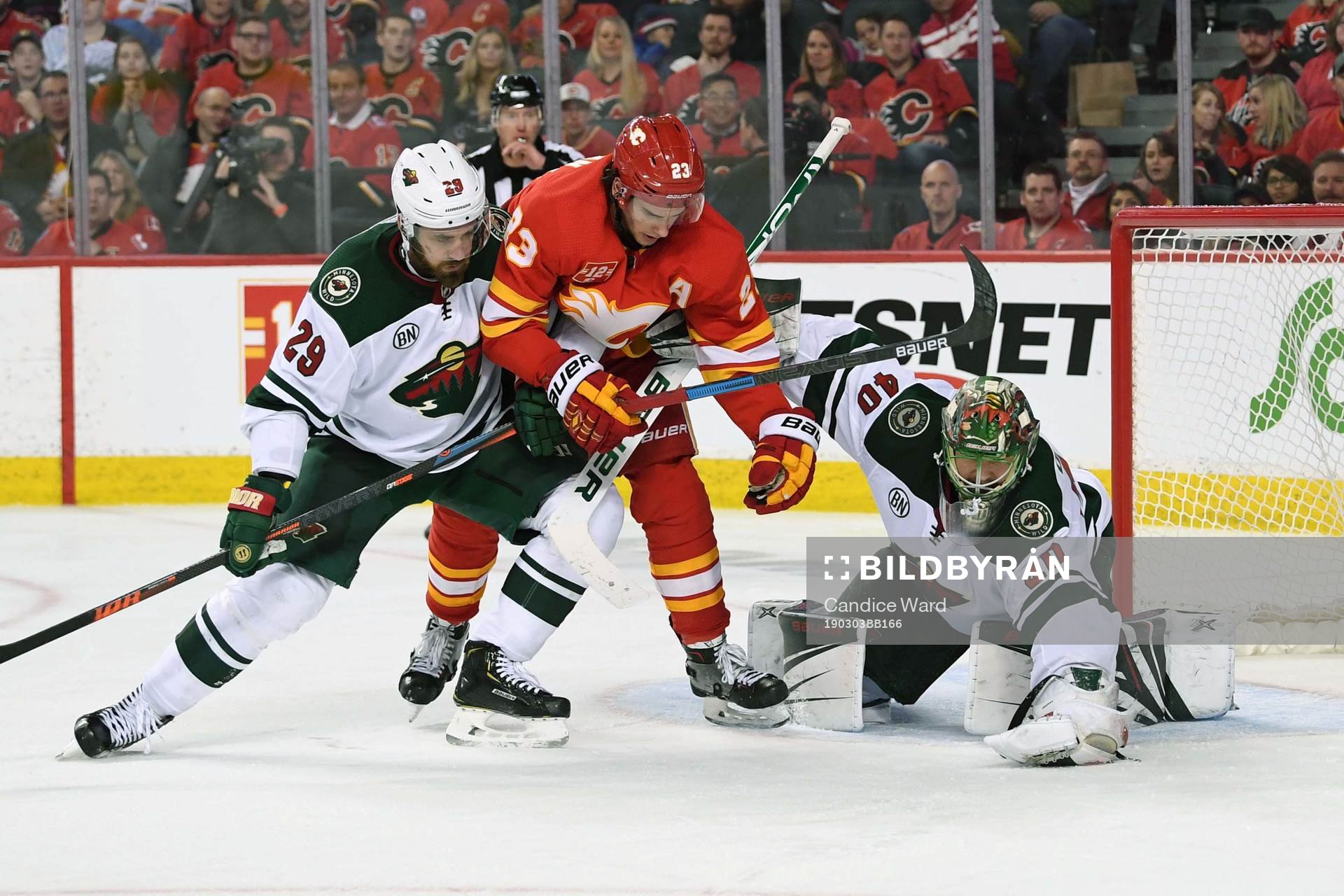 Ishockey, NHL Mar 2, 2019; Calgary, Alberta, CAN; Minnesota