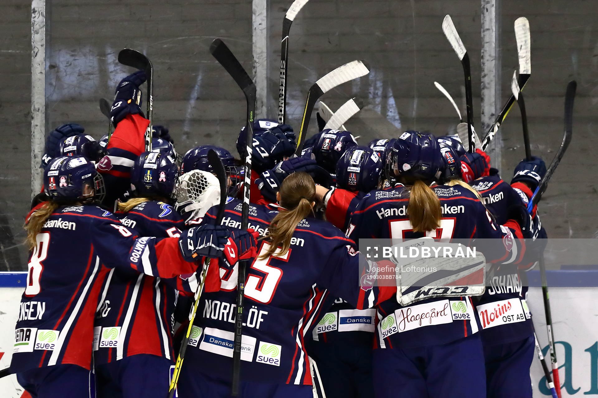 Linköpings spelare jublar