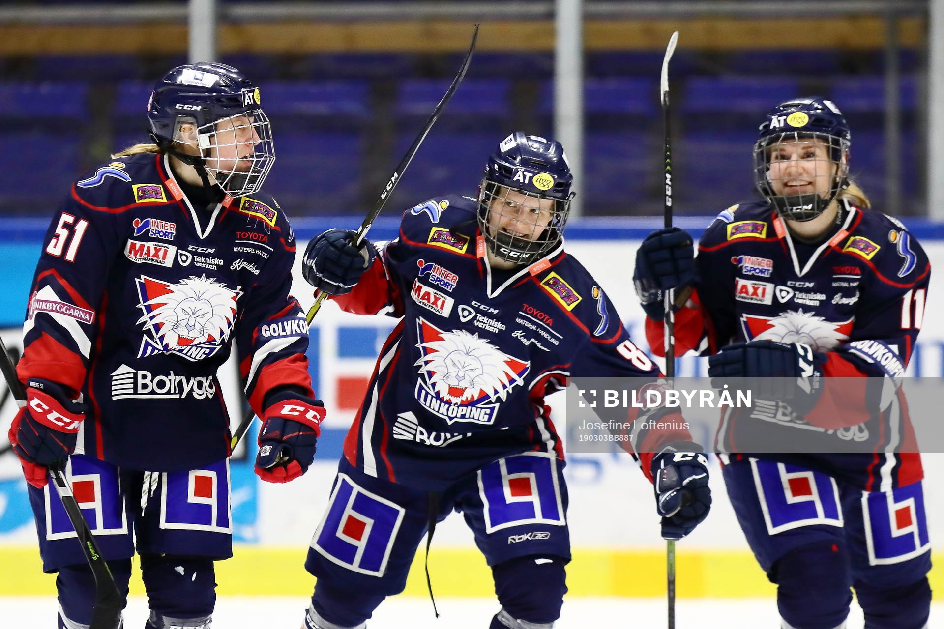 Linköpings Pernilla Winberg, Nicoline Jensen och Lene