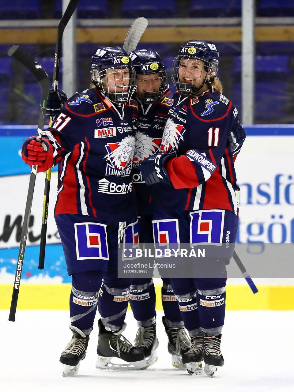 Linköpings Pernilla Winberg, Nicoline Jensen och Lene
