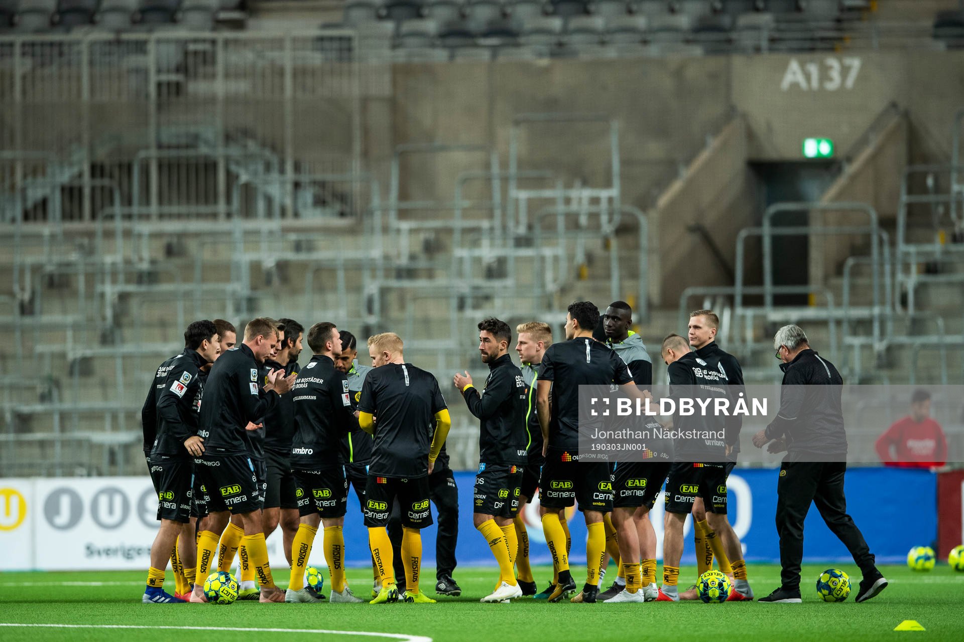 Elfsborgs spelare värmer upp