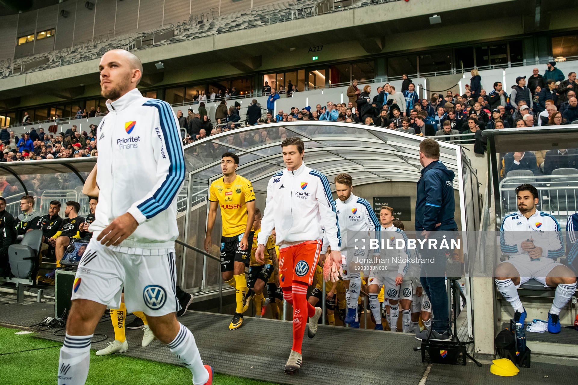 Djurgårdens och Elfsborgs spelare