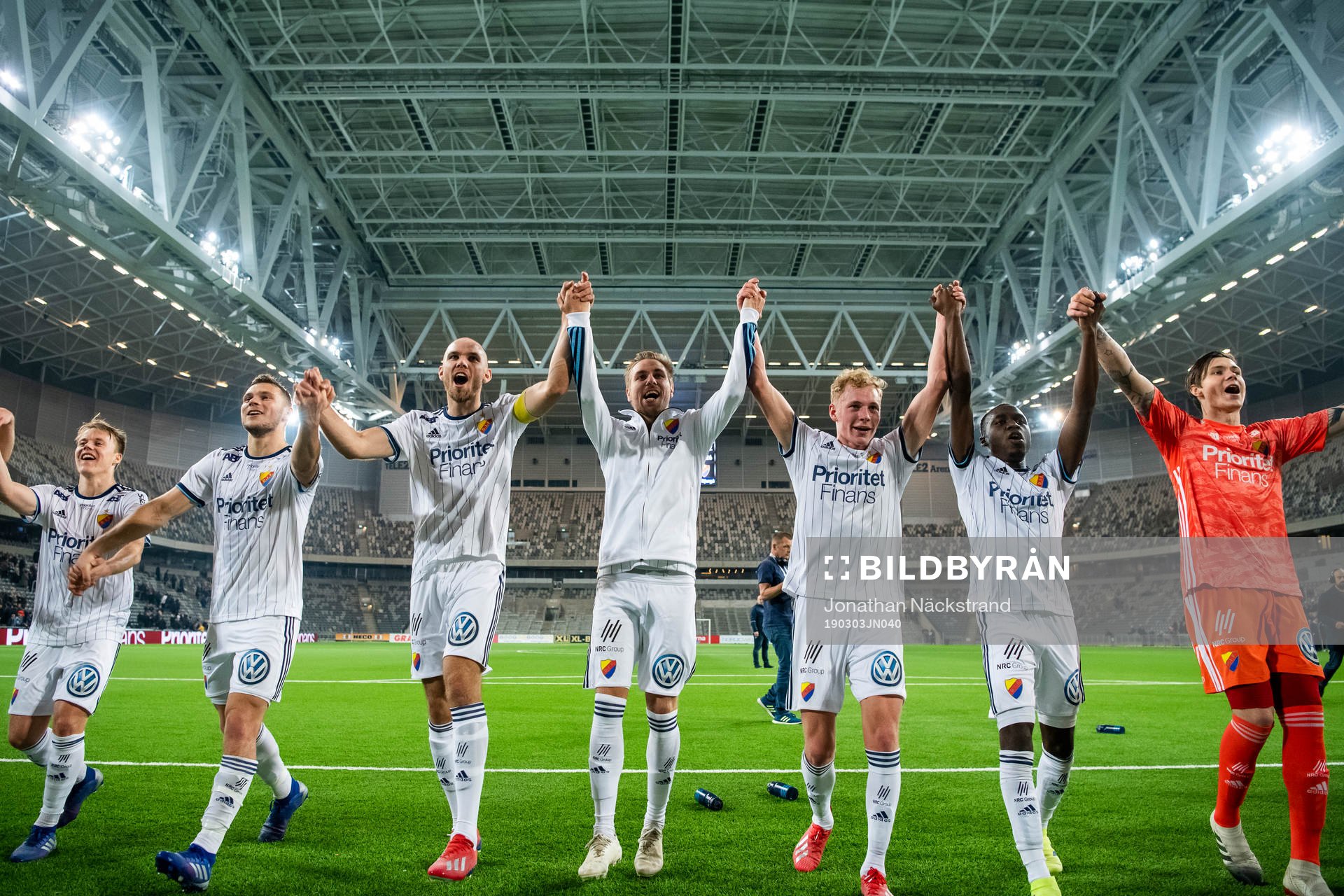 Djurgårdens spelare jublar