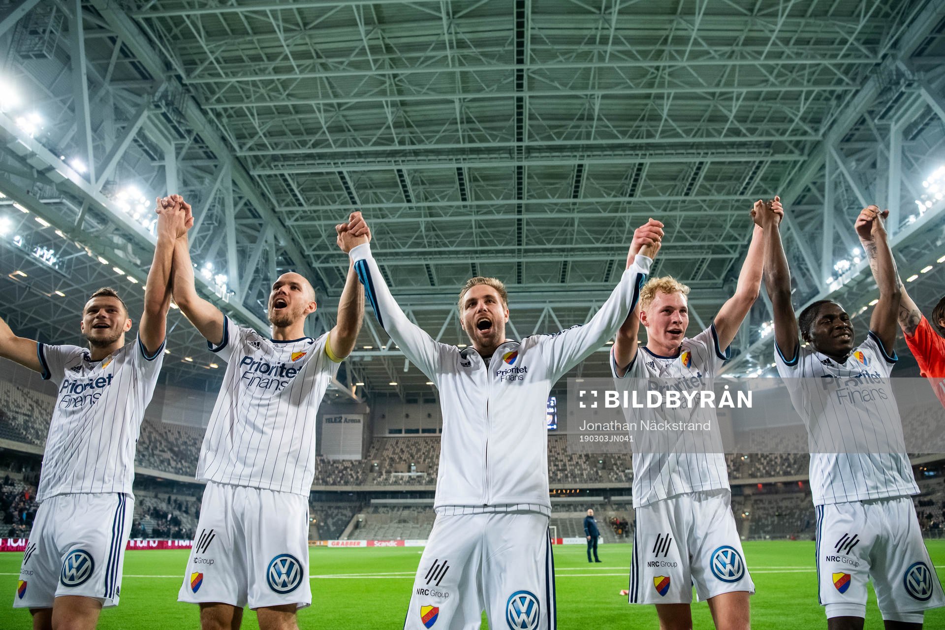Djurgårdens spelare jublar