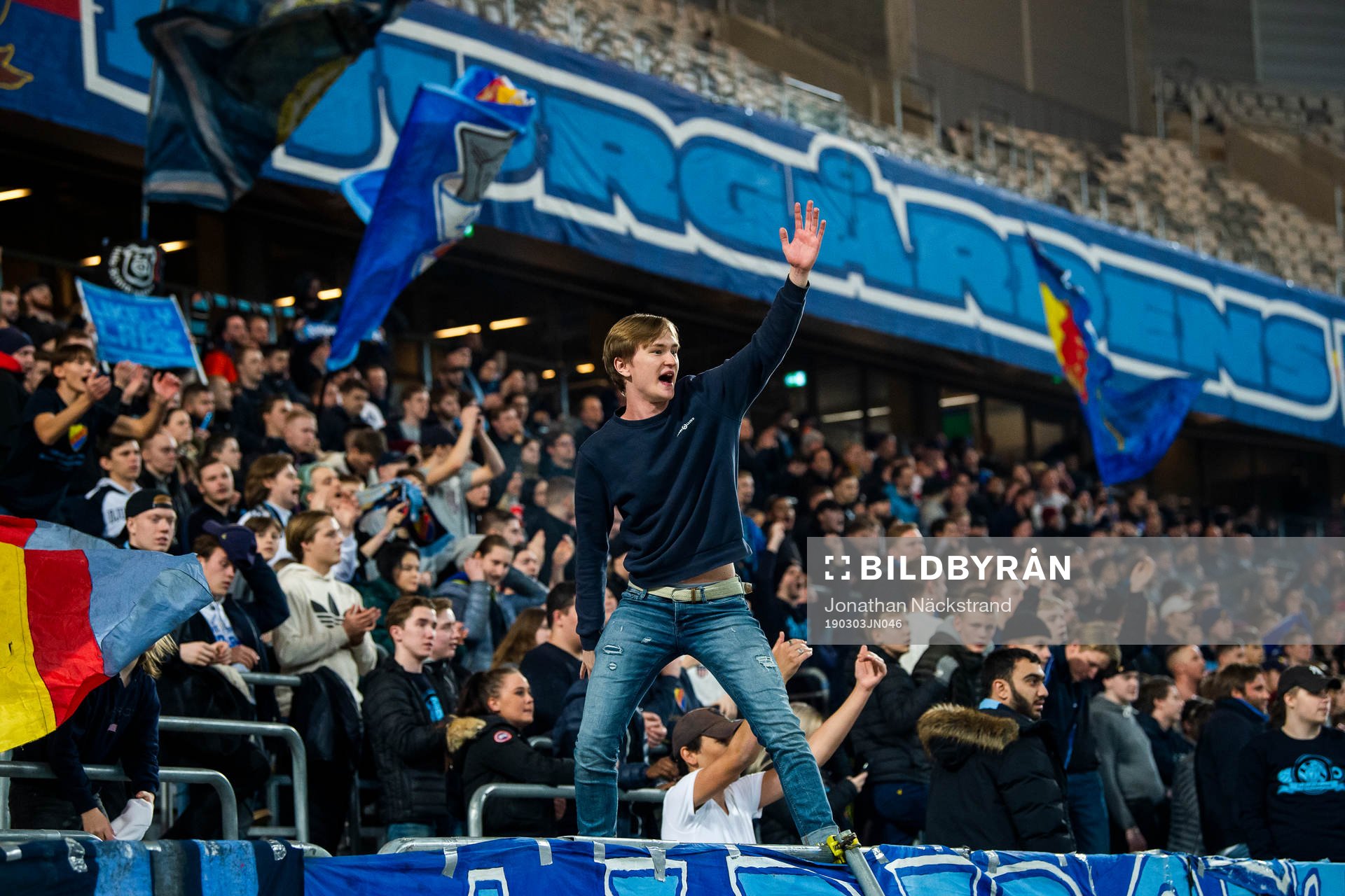Djurgårdens supportrar jublar