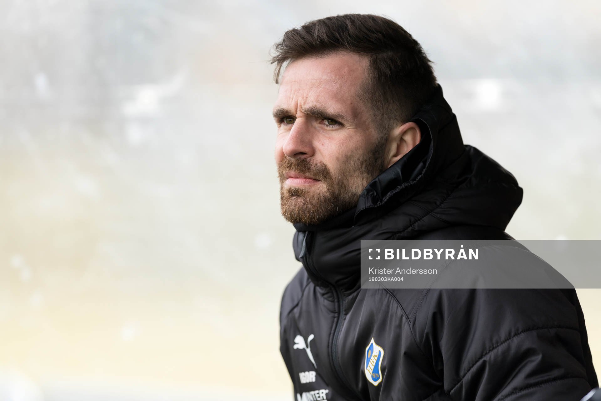 Halmstads tränare Igor Krulj före fotbollsmatchen i