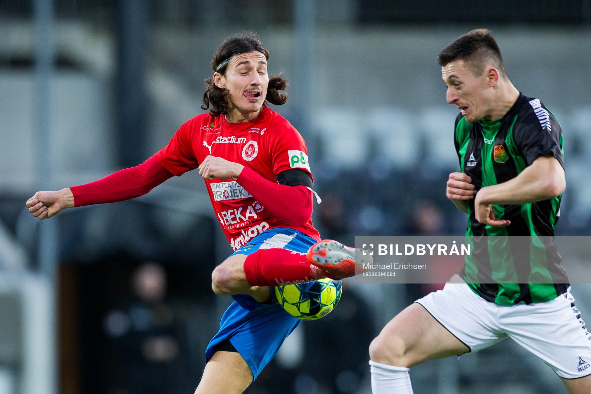 Nyköpings Enis Ahmetovic och GAIS Leonard Pllana