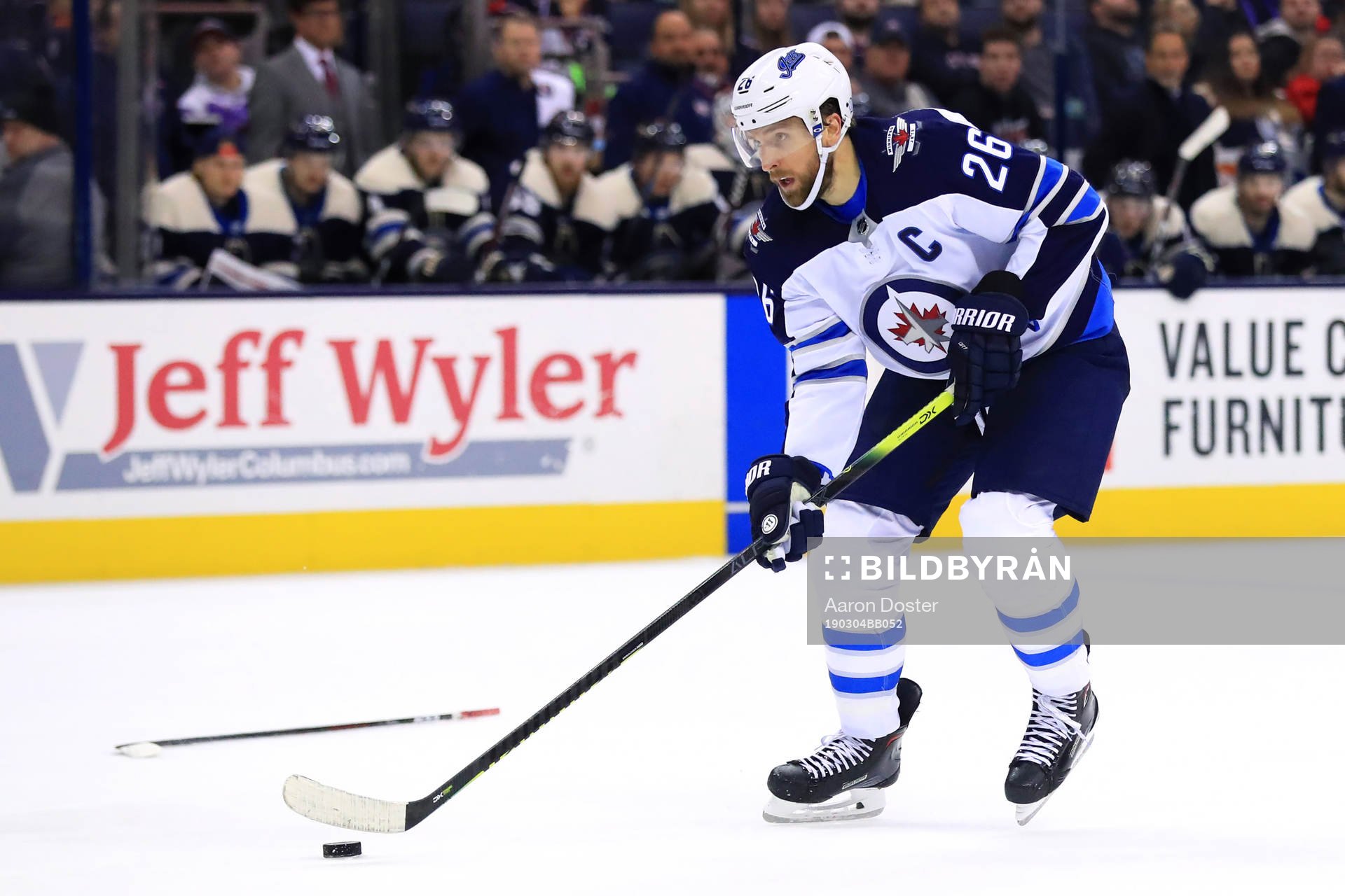 Ishockey, NHL Mar 3, 2019; Columbus, OH, USA; Winnipeg Jets