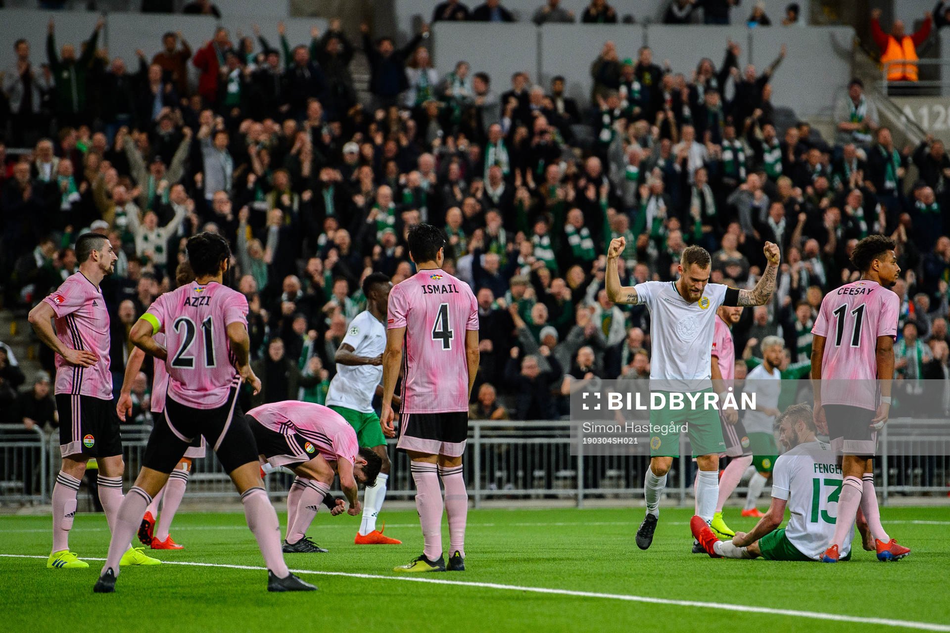 Hammarbys Mads Fenger Nielsen jublar