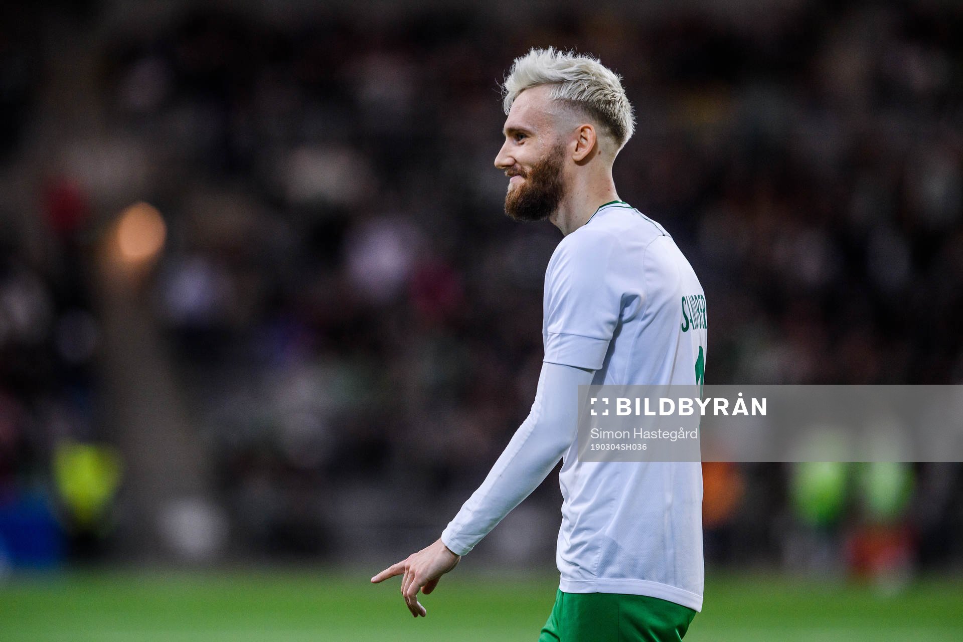 Hammarbys Simon Sandberg reagerar