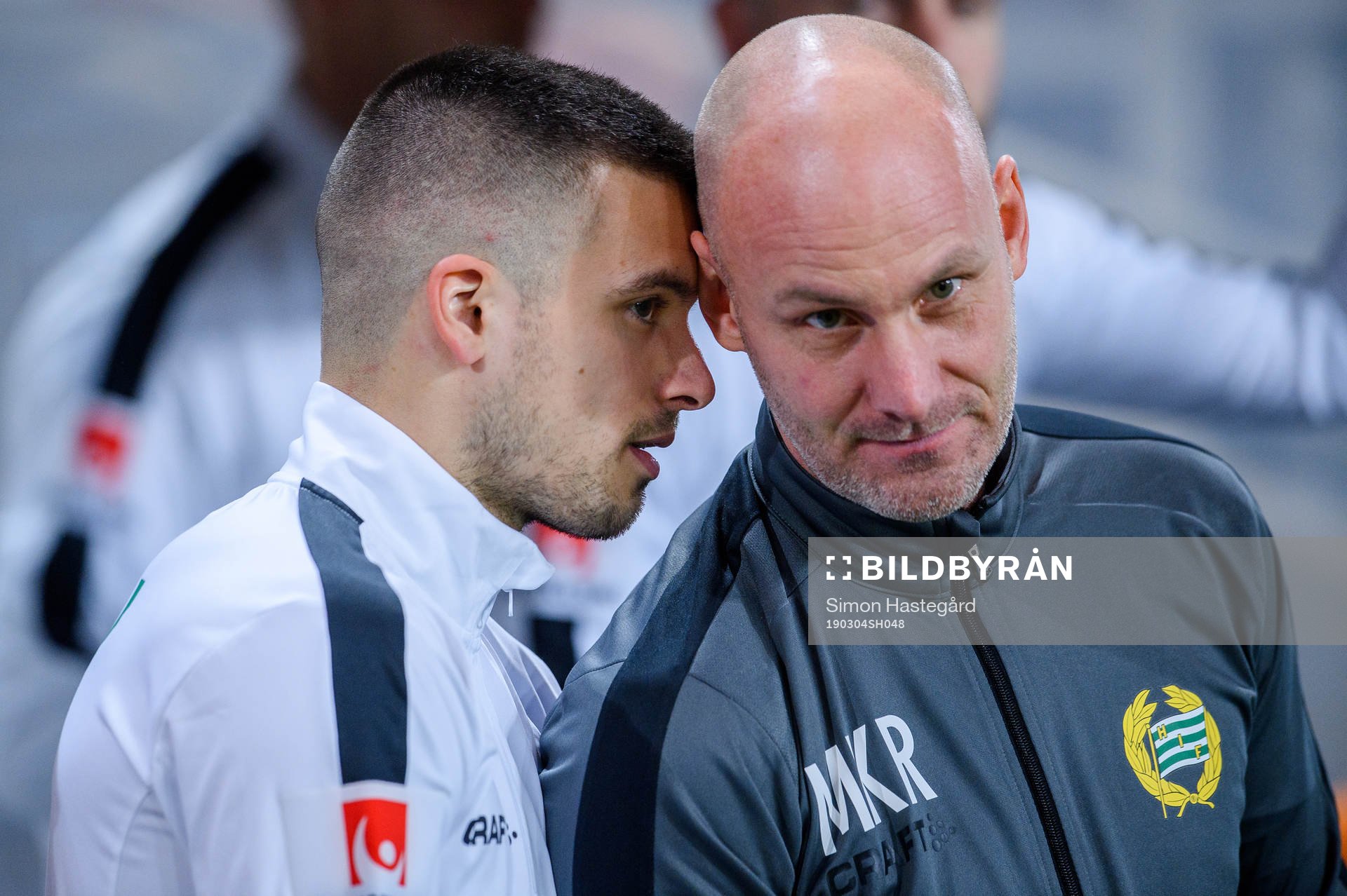 Hammarbys Vladimir Rodic och medicinskt ansvarig Mikael