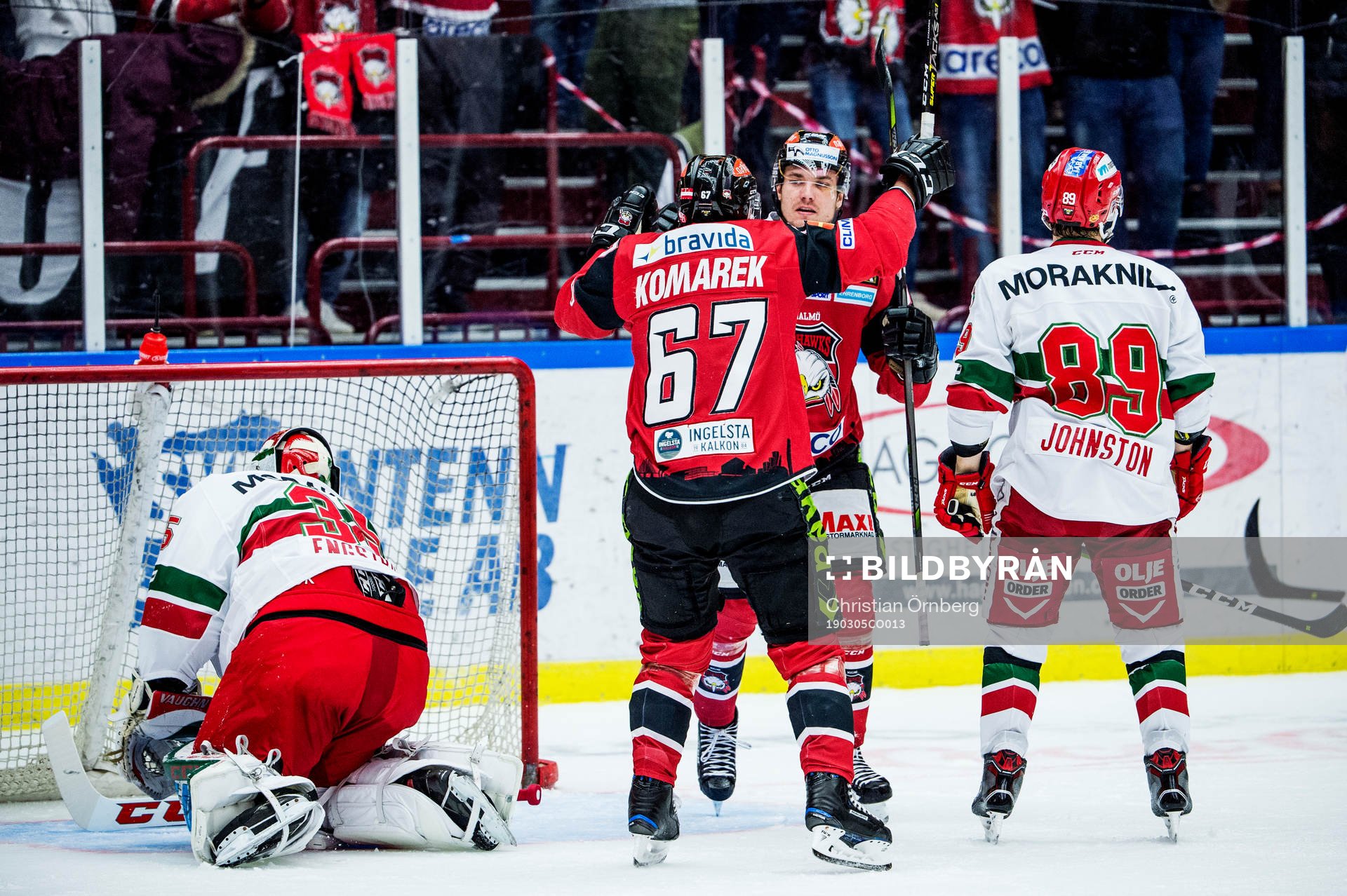 Malmö Redhawks Konstantin Komarek och Pontus Netterberg