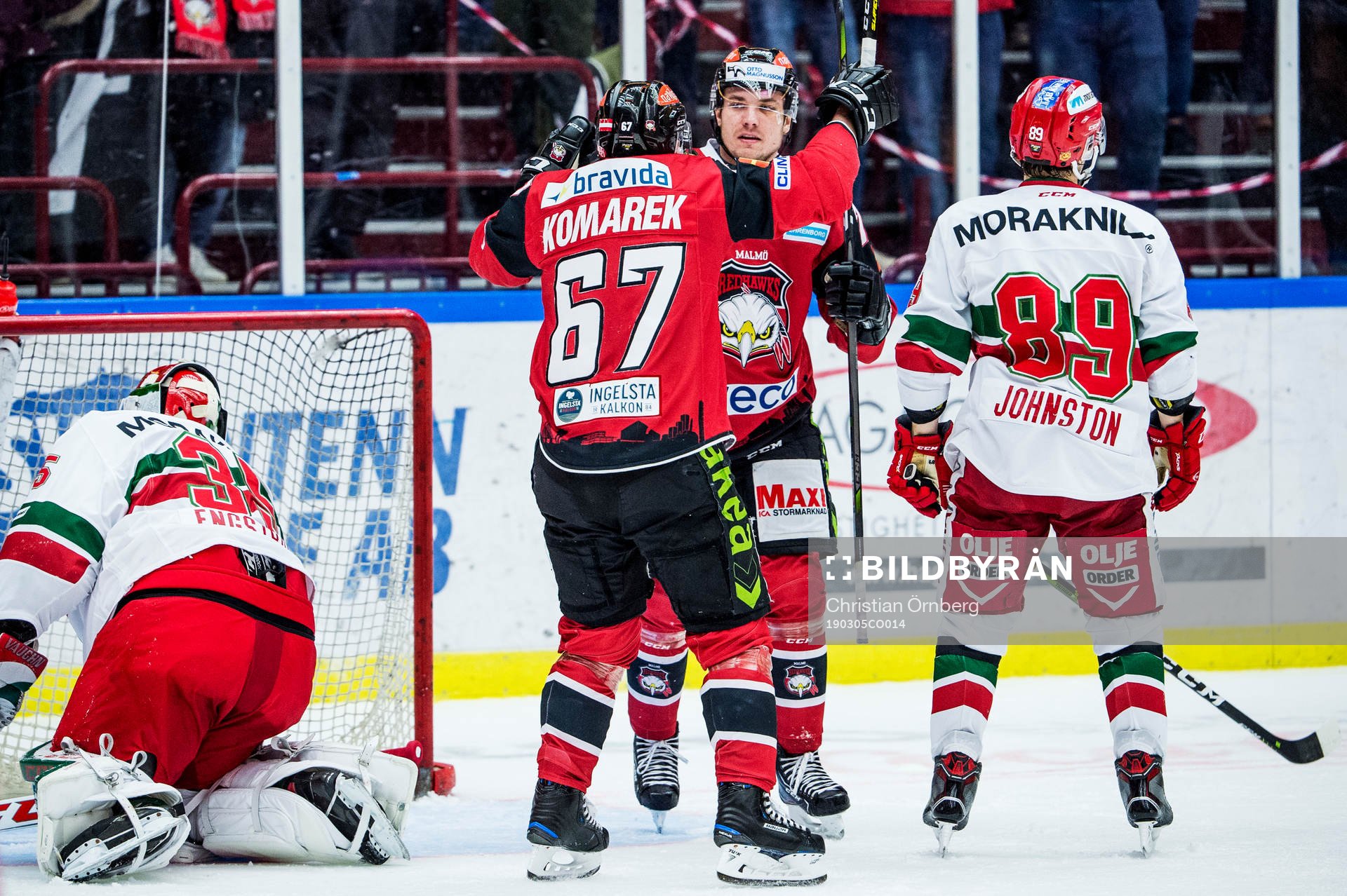 Malmö Redhawks Konstantin Komarek och Pontus Netterberg