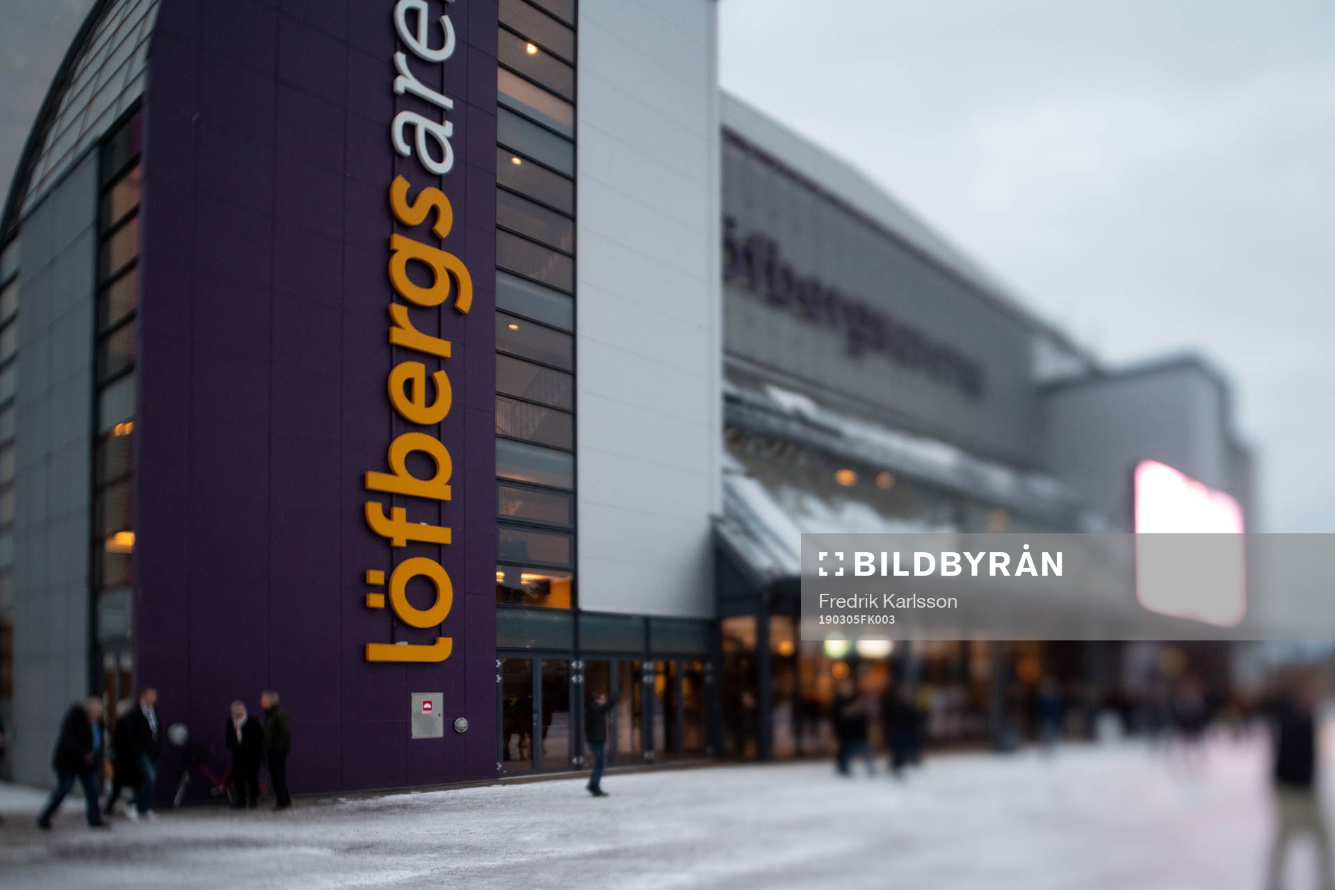 Exteriör av Löfbergs Arena