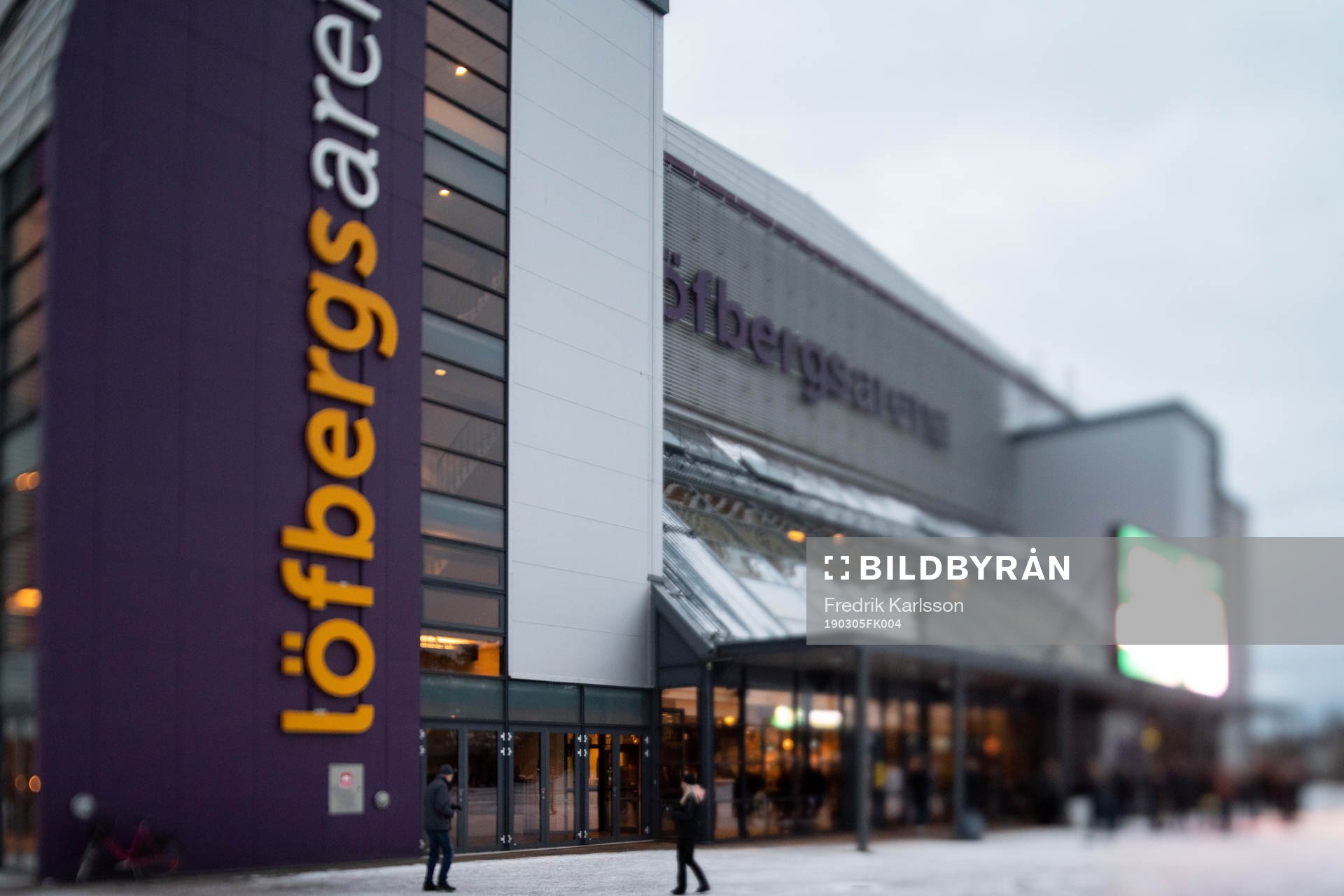 Exteriör av Löfbergs Arena