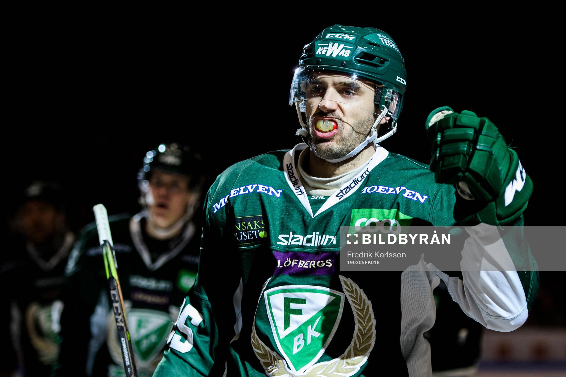 Färjestads Martin Johansson jublar