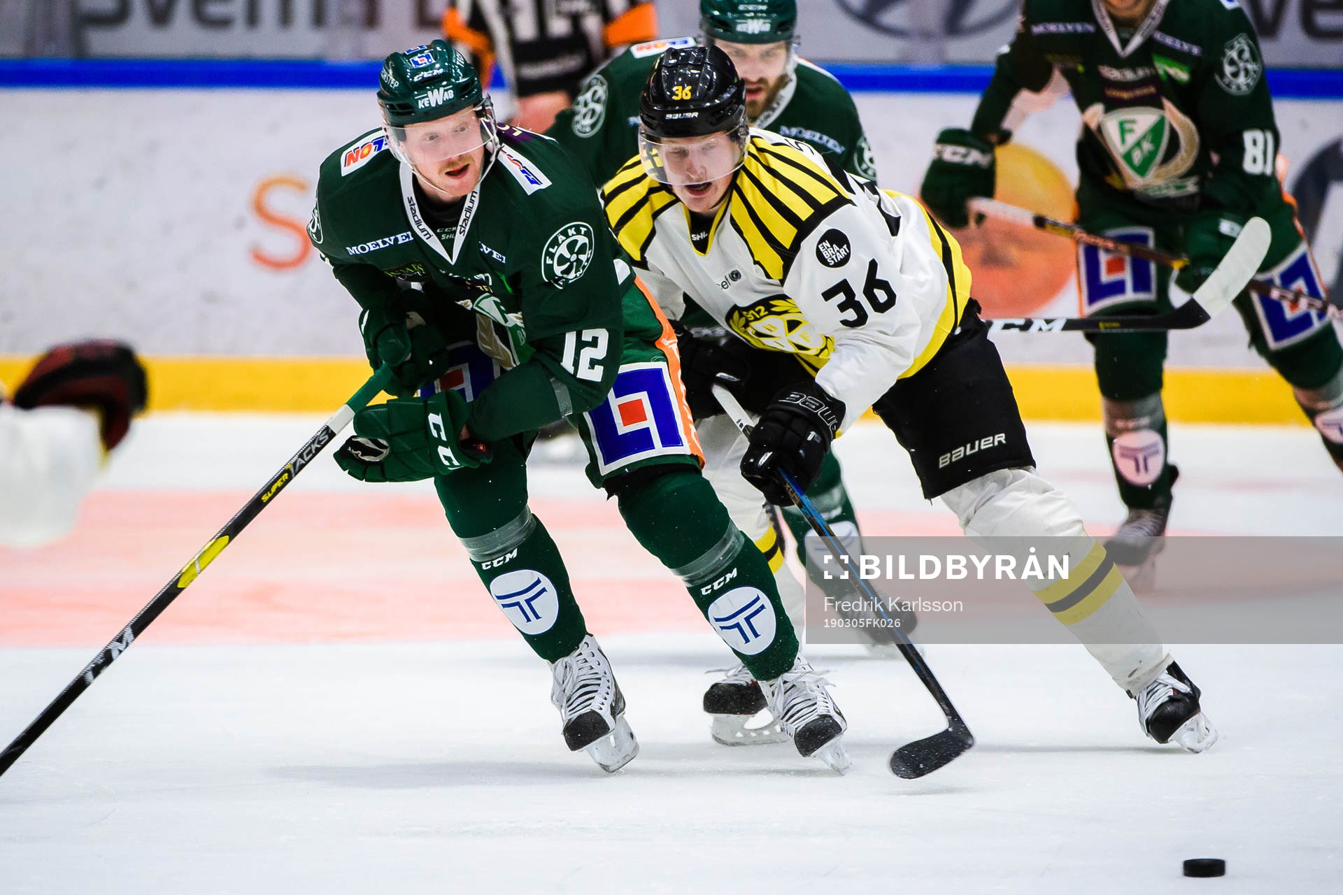 Färjestads Alexander Reichenberg och Brynäs Samuel Solem