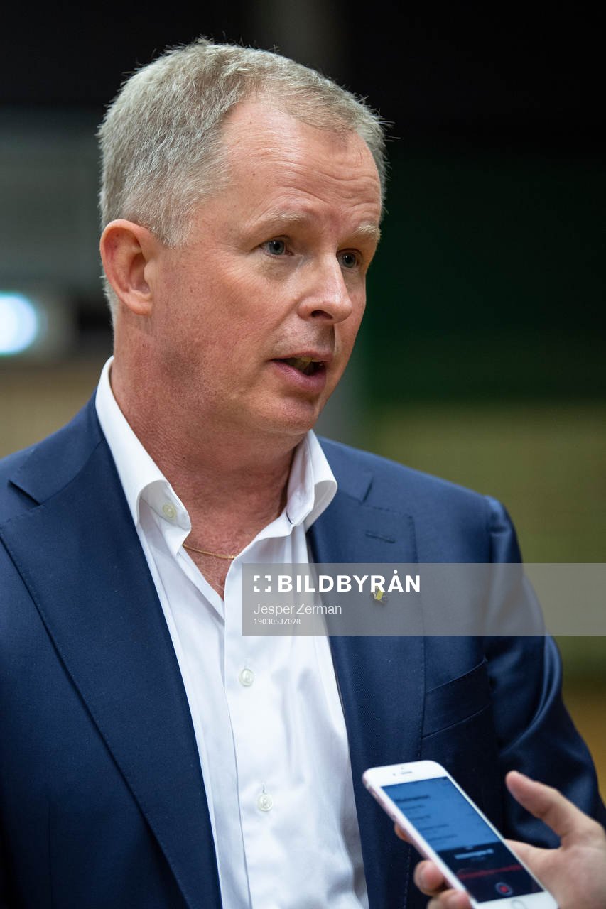 AIK:s ordförande Robert Falck under AIK Fotbolls årsmöte den 5 mars 2019 i Stockholm.