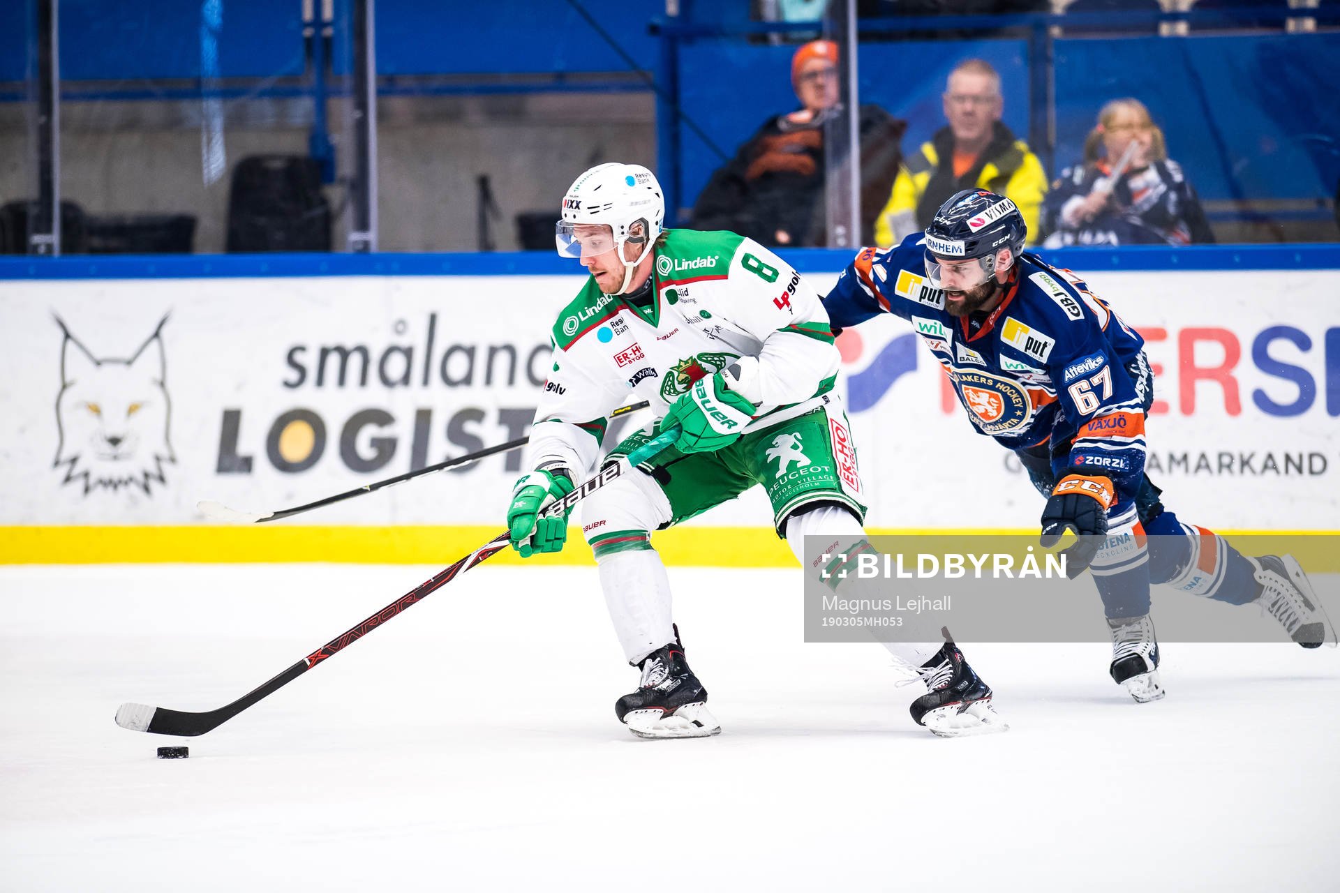 Rögles Linus Sandin och Växjös Linus Fröberg