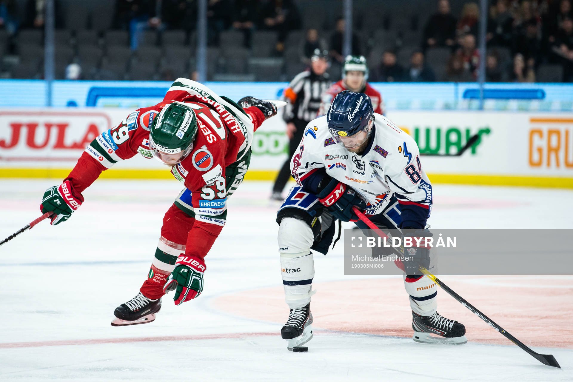 Frölundas Simon Hjalmarsson och Linköpings Jimmy Andersson