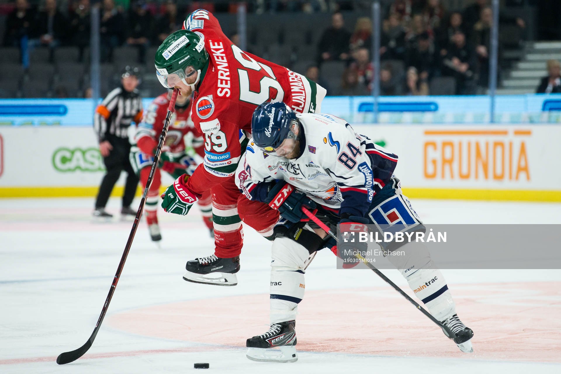 Frölundas Simon Hjalmarsson och Linköpings Jimmy Andersson