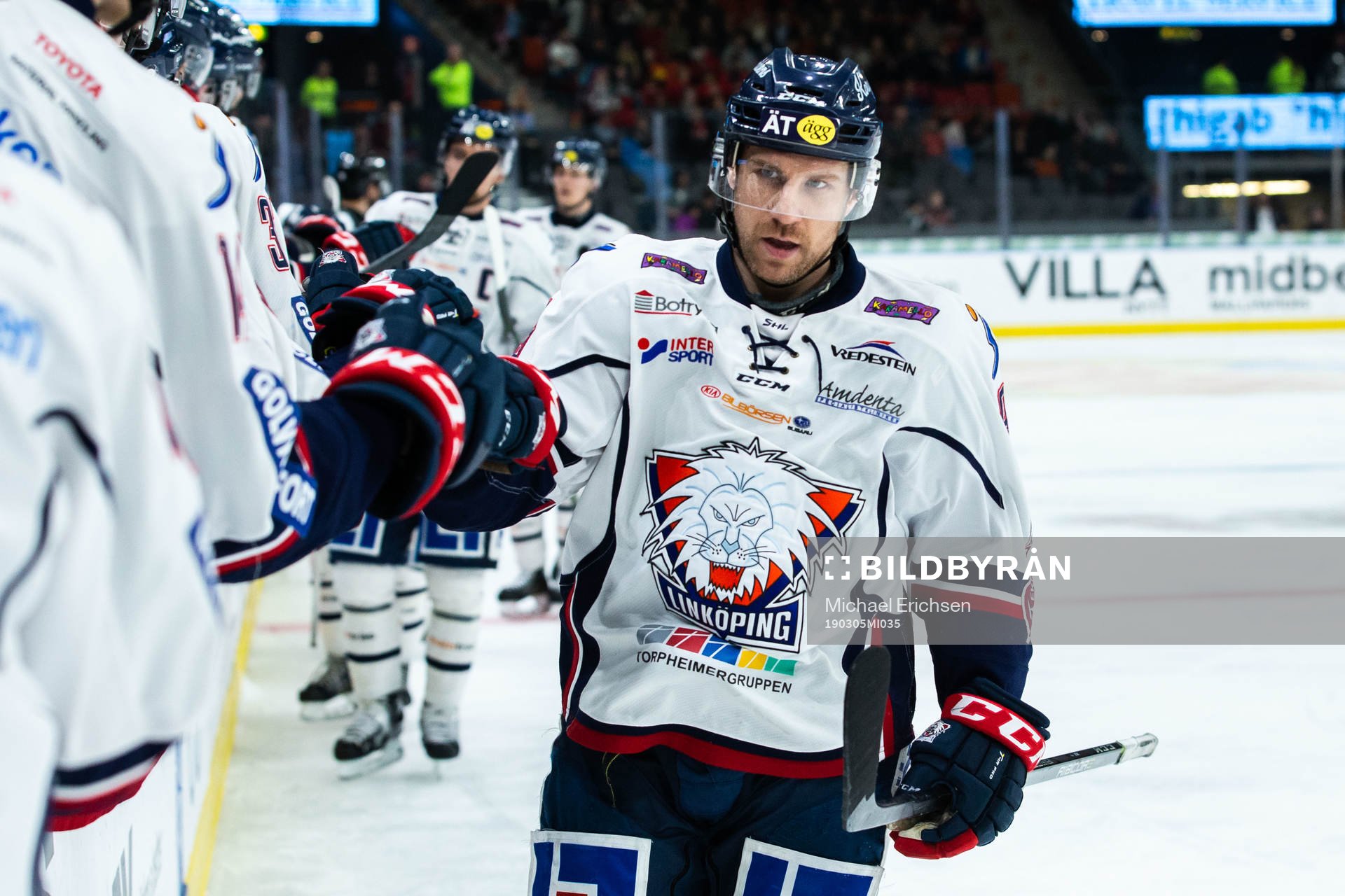 Linköpings Derek Roy jublar