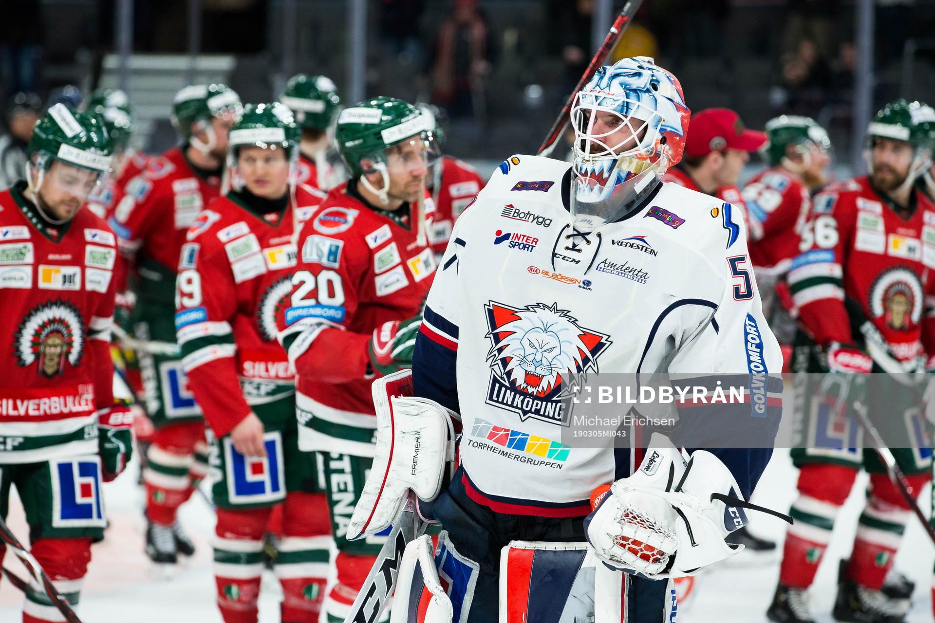Linköpings målvakt Jonas Gustavsson deppar