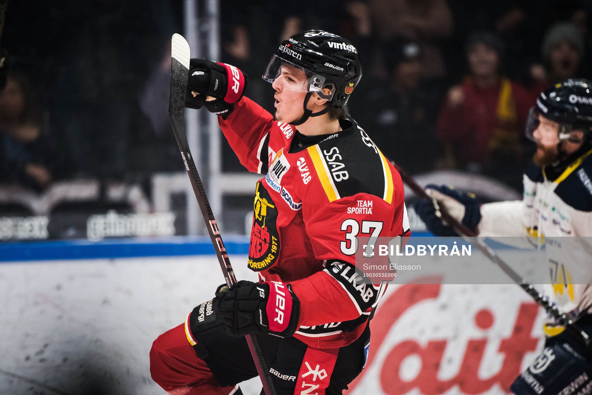 Luleås Isac Lundeström jublar