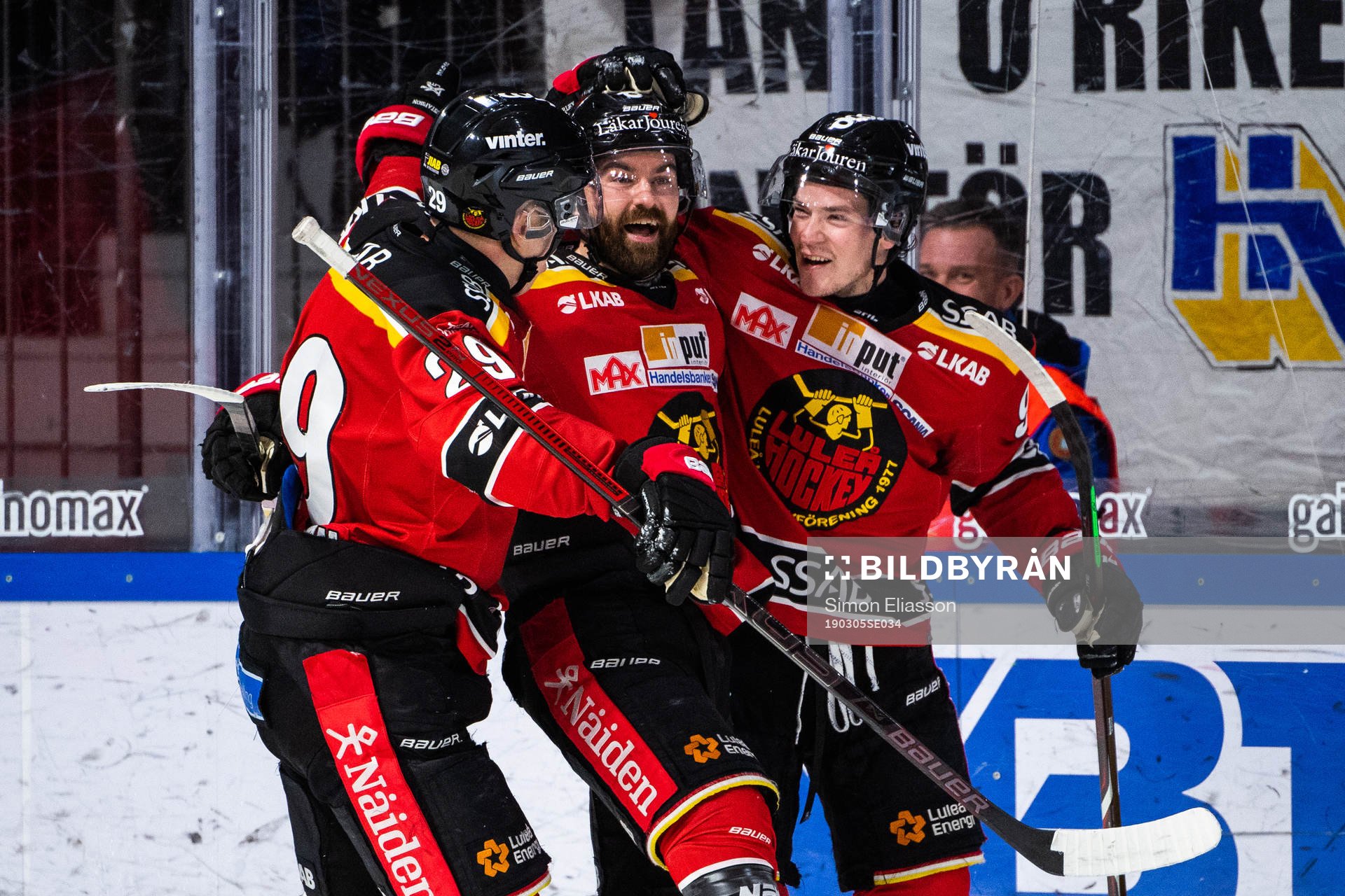 Luleås Erik Gustafsson, Jack Connolly, och Austin Farley