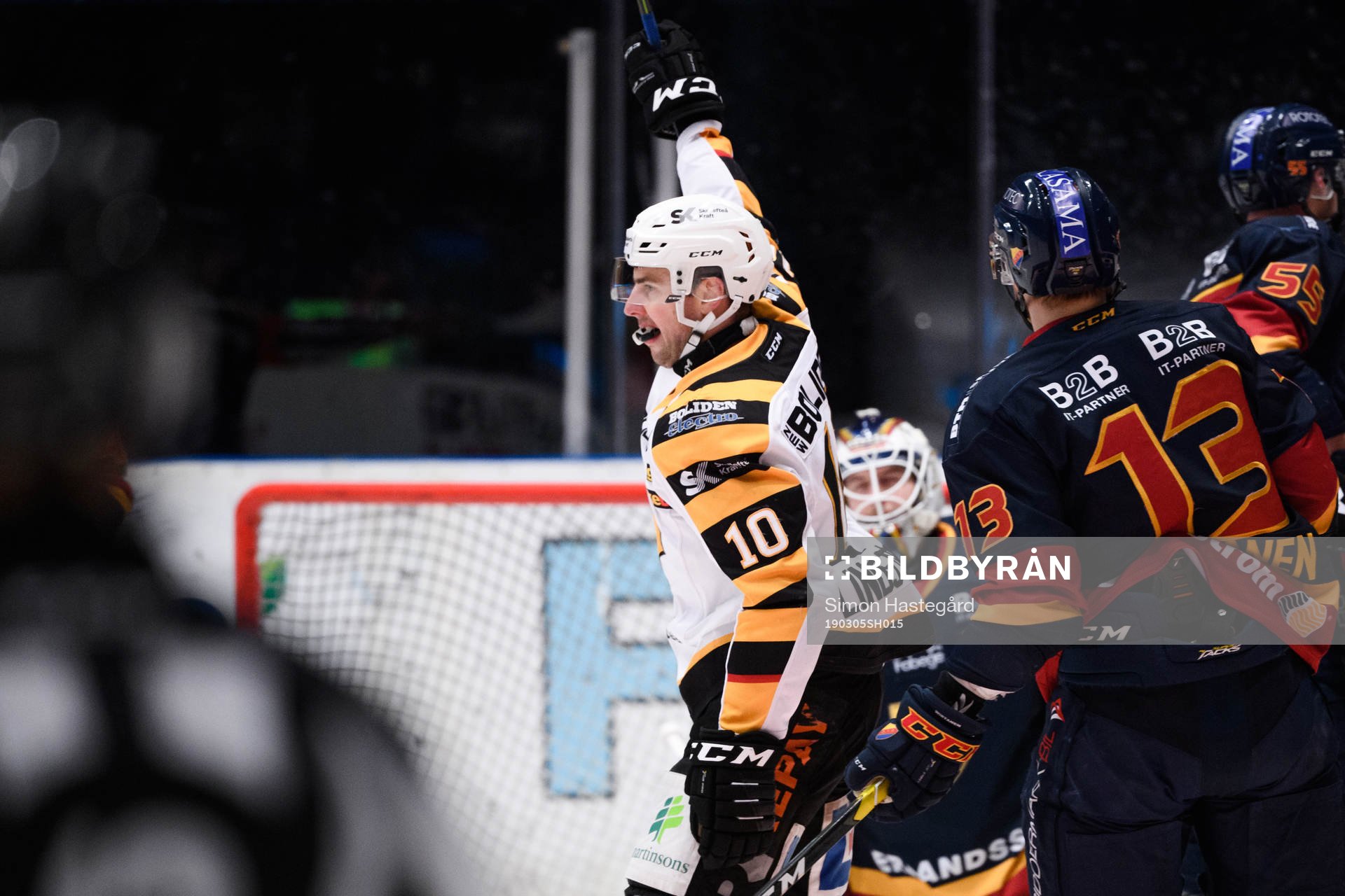 Skellefteås Joakim Lindström jublar