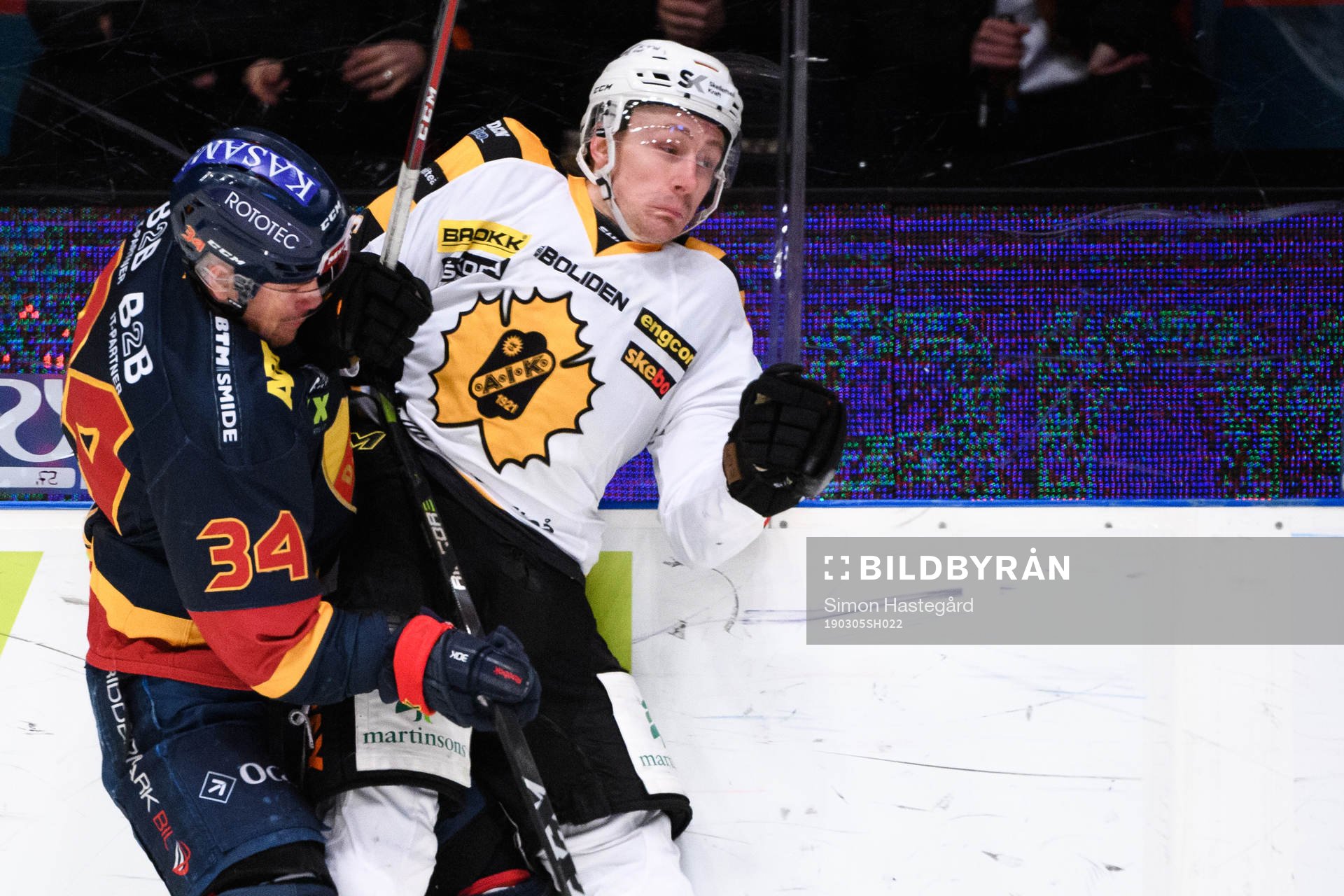 Djurgårdens Daniel Brodin och Skellefteås Patrik Norén