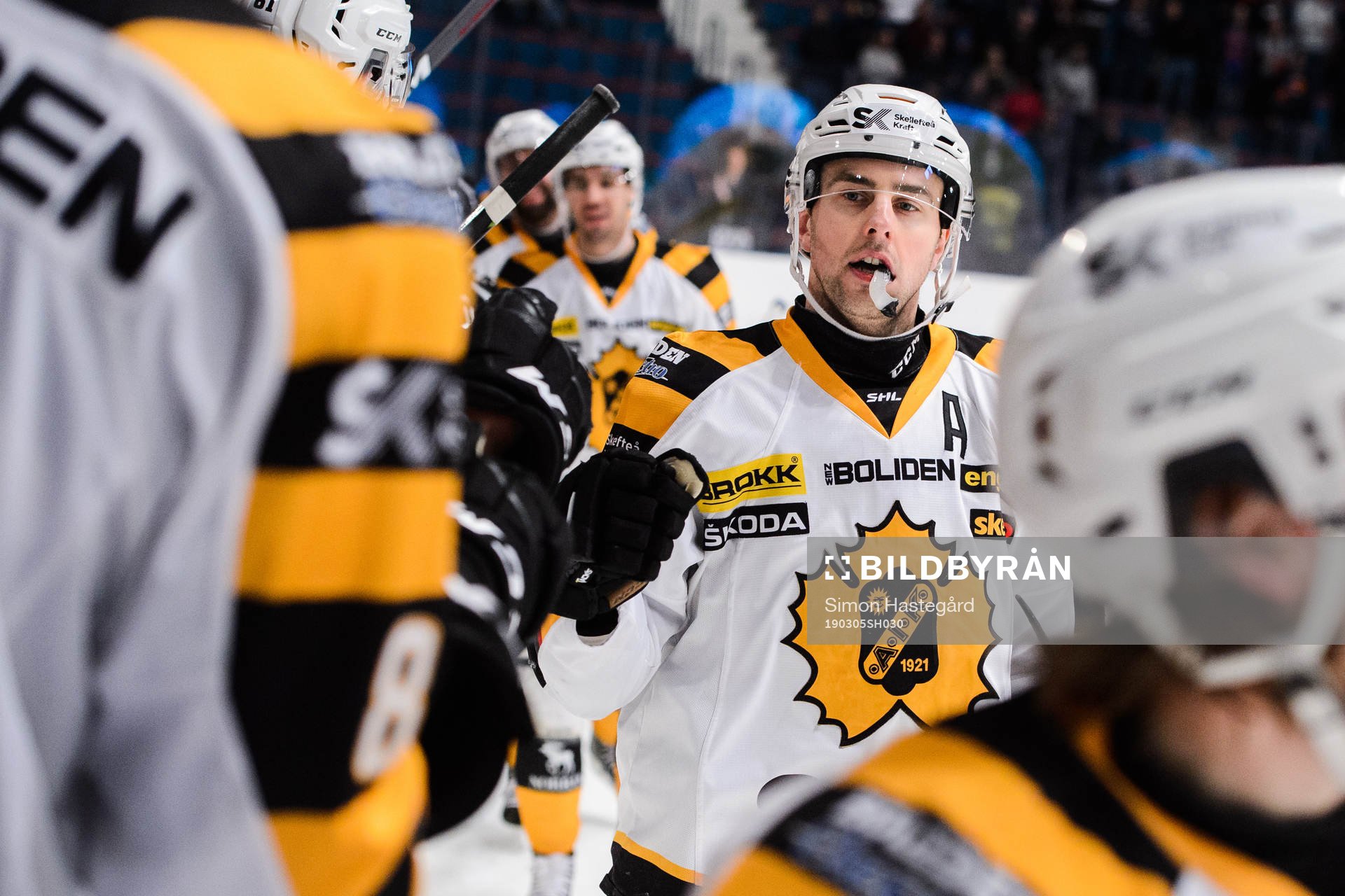 Skellefteås Joakim Lindström jublar