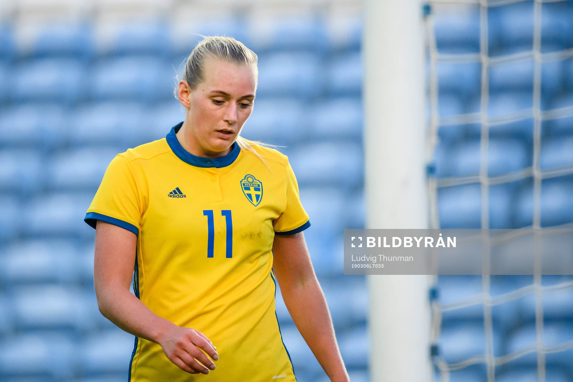 Stina Blackstenius of Sweden looks dejected