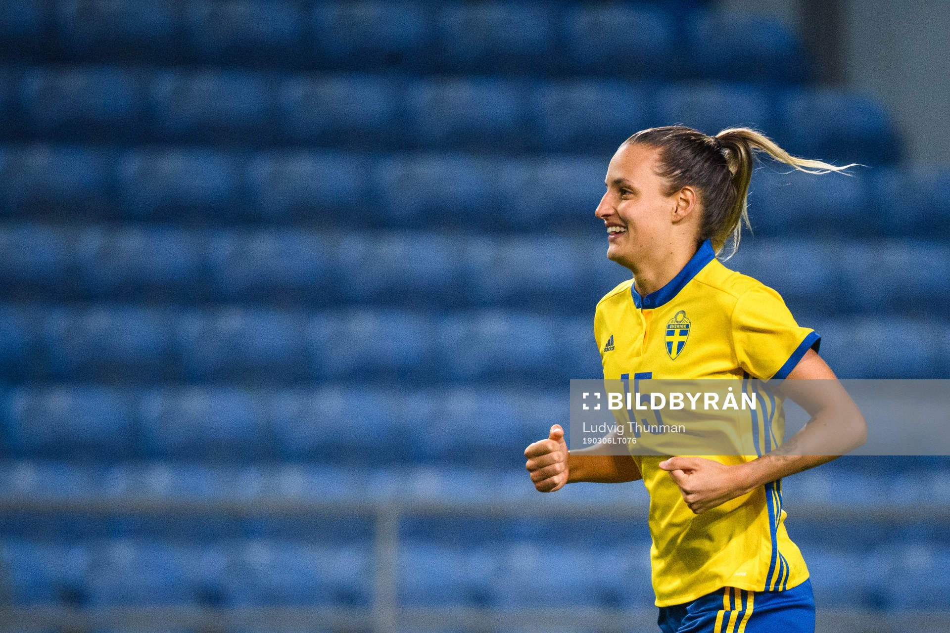 Nathalie Björn of Sweden celebrates
