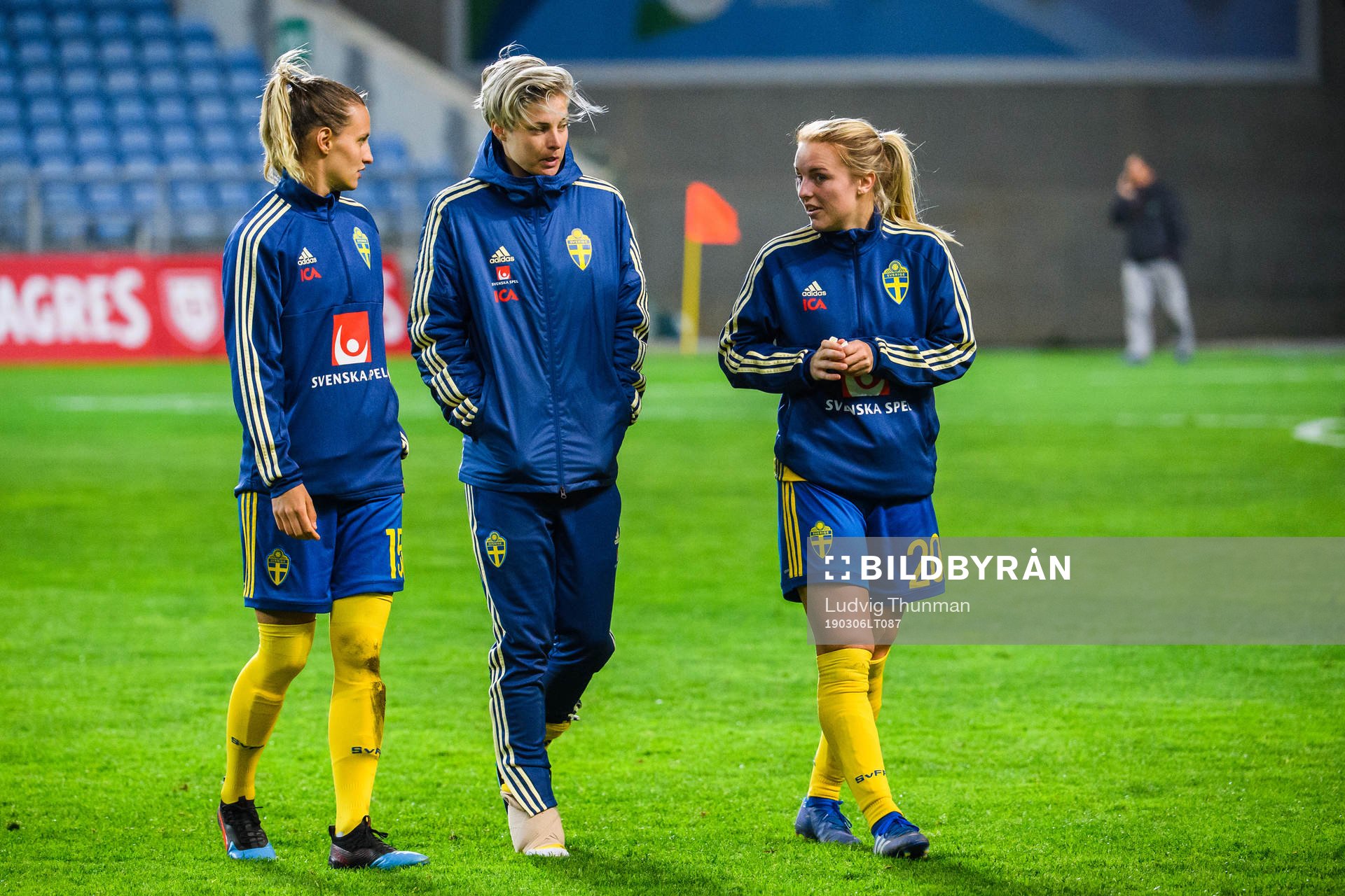 Nathalie Björn , Lina Hurtig and Mimmi Larsson of Sweden
