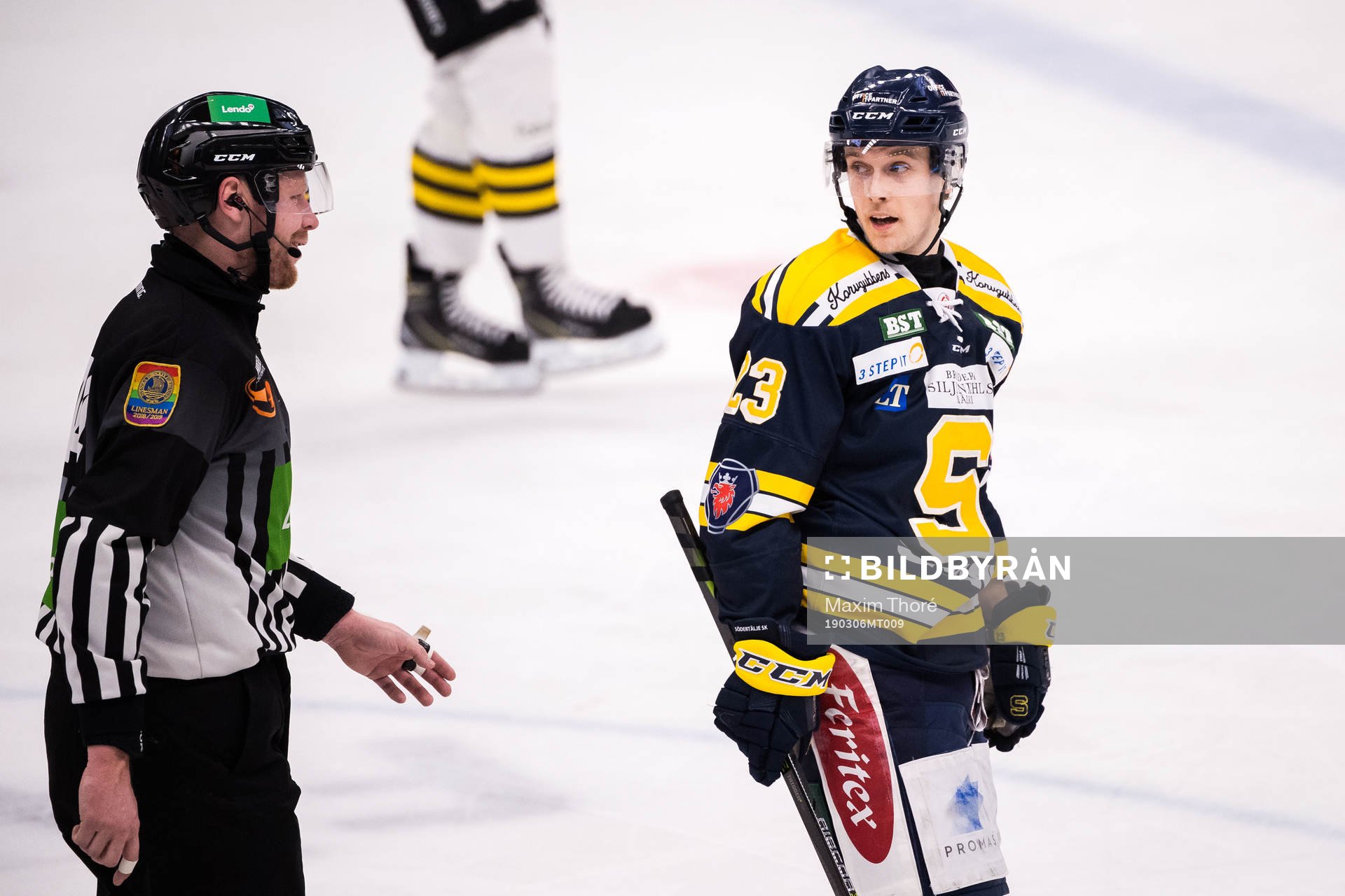 Södertäljes Emil Bejmo  regerar på ett domslut