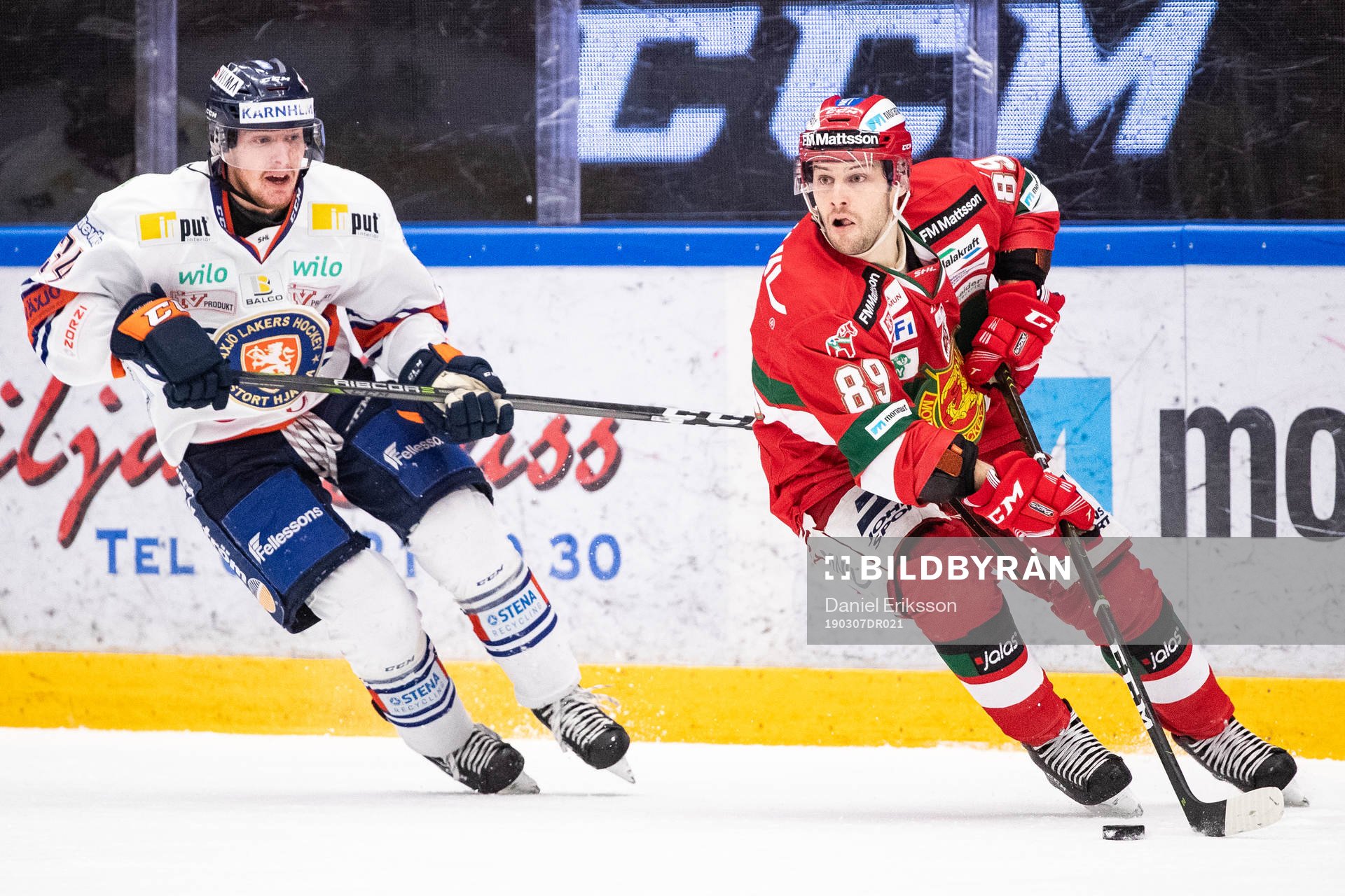 Växjös Niclas Burström och Moras Ryan Johnston