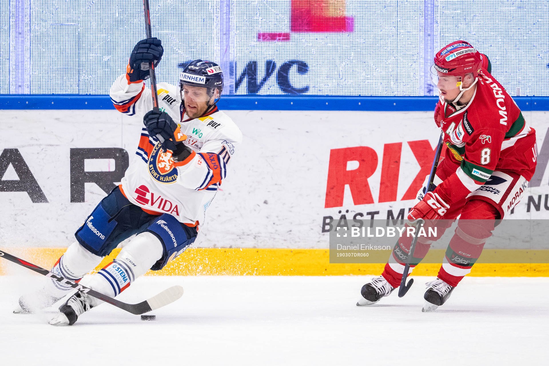 Växjös Kris Versteeg och Moras Robin Johansson