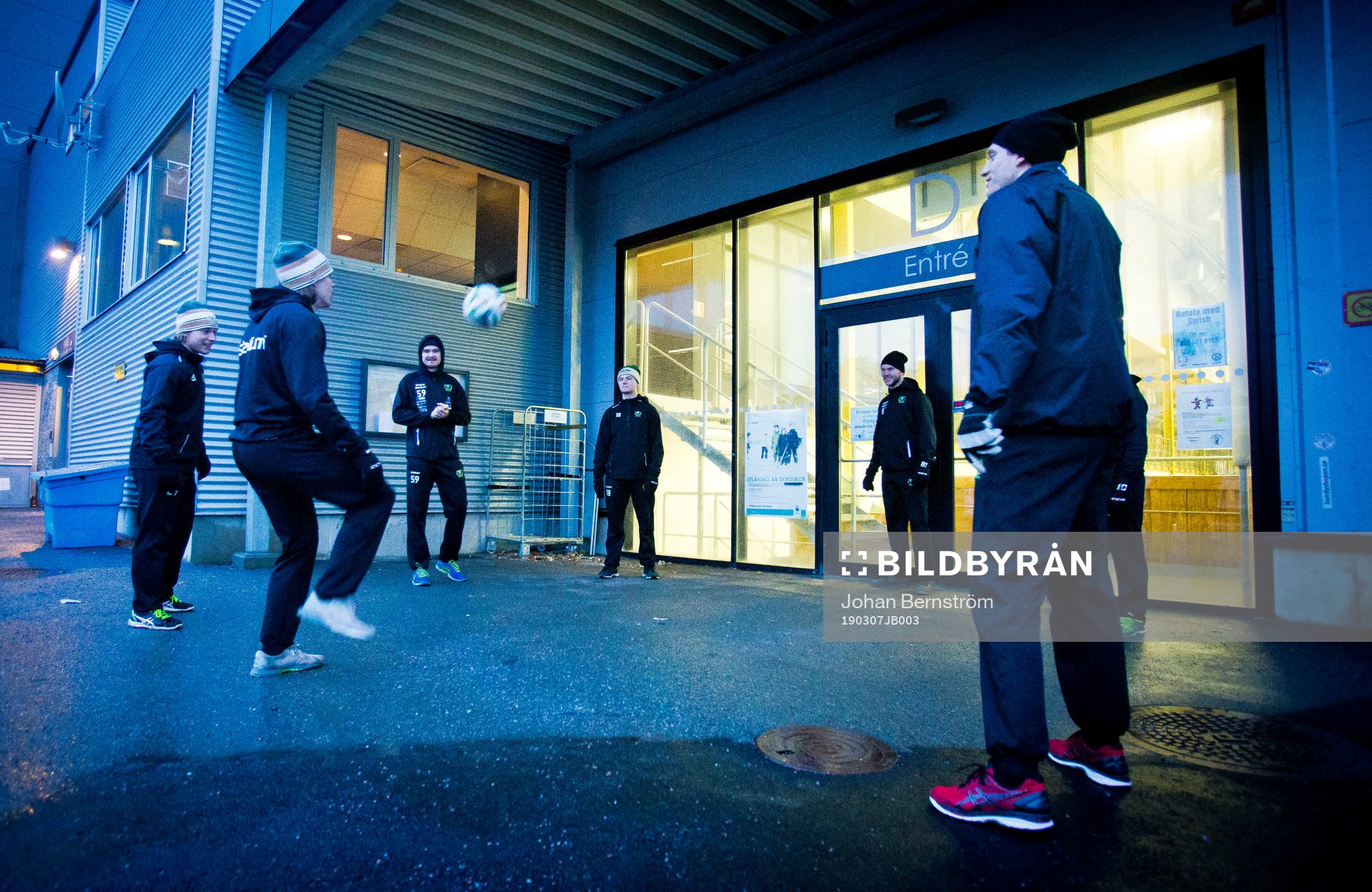 Färjestadspelarna Linus Johansson, Axel Ottosson, Theodor