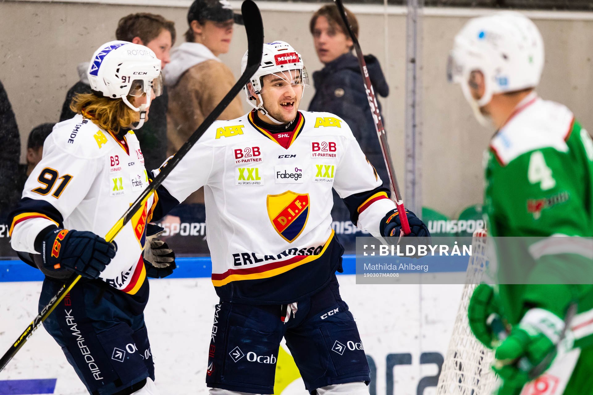 Djurgårdens Emil Bemström jublar