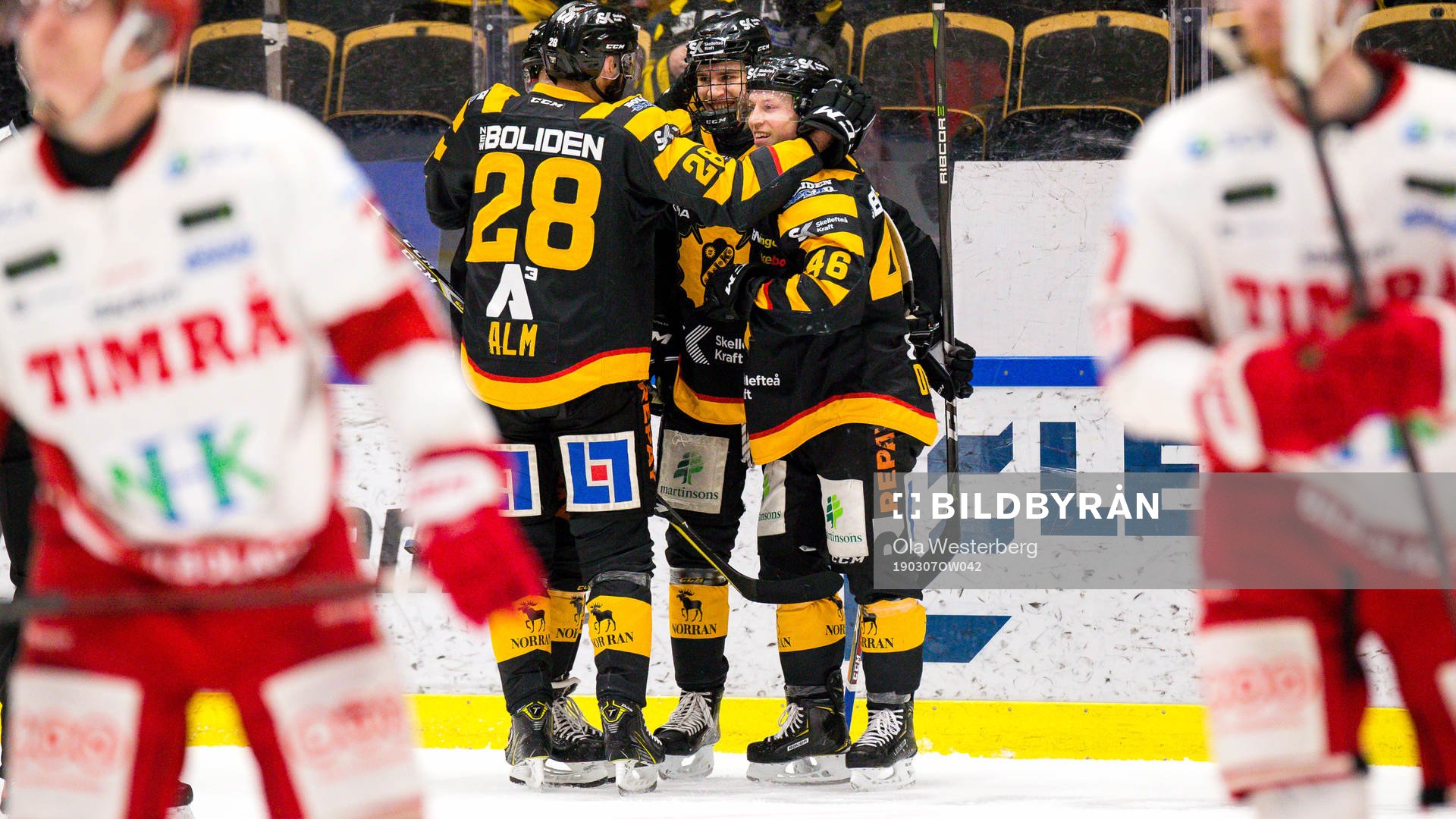 Skellefteås Albin Sundsvik ,  Johan Alm och Mathis Olimb
