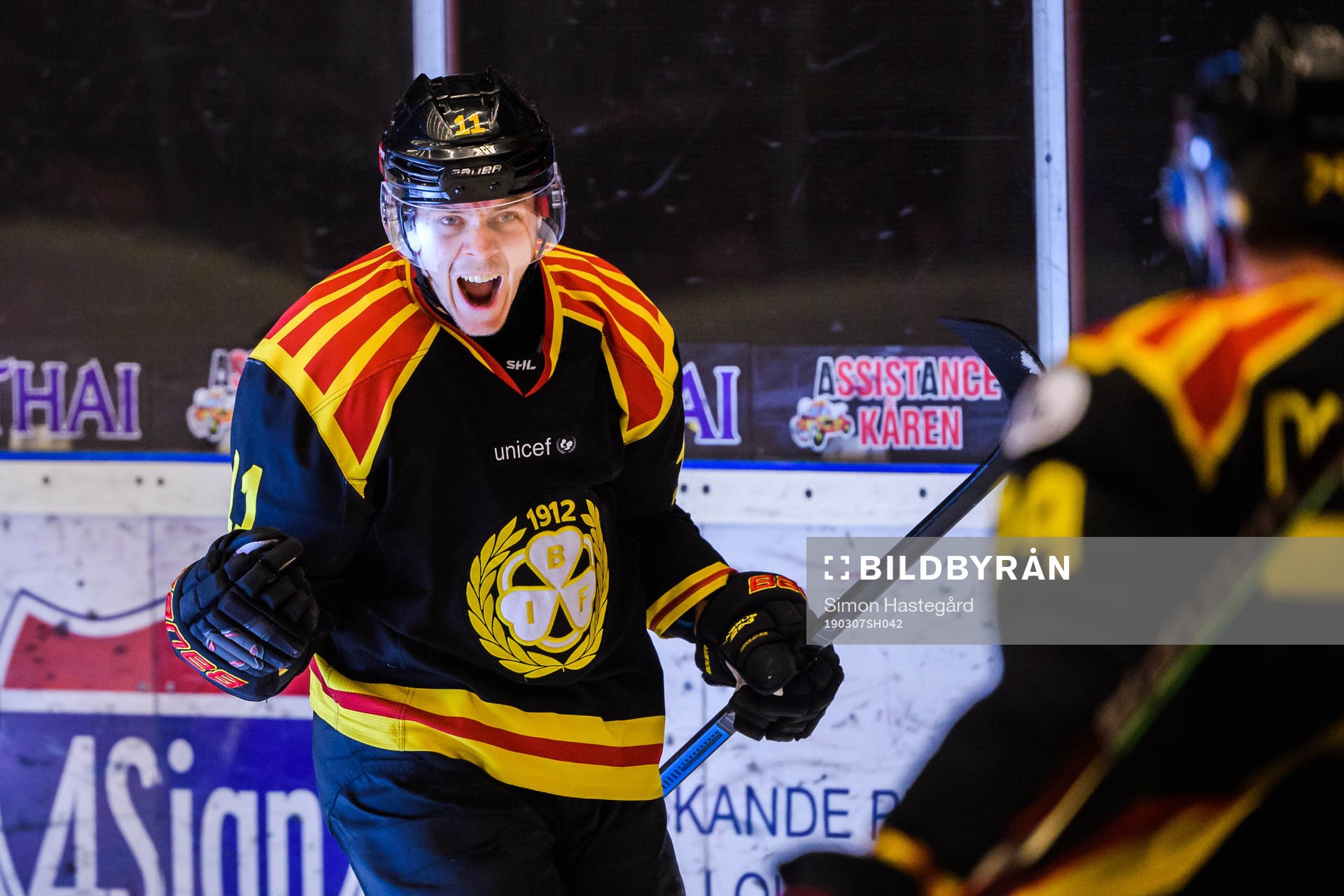 Brynäs Joel Kellman jublar