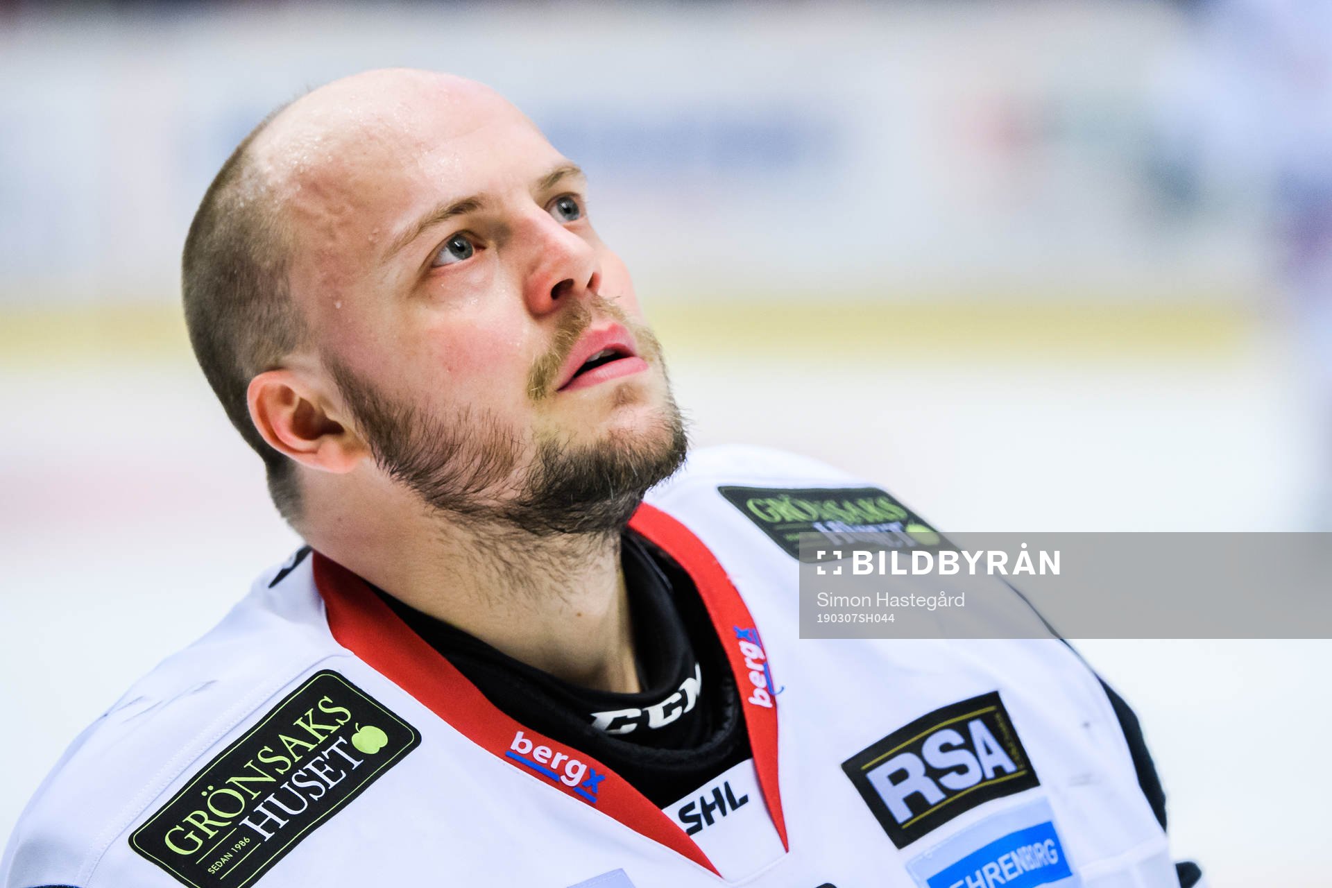 Malmö Redhawks målvakt Oscar Alsenfelt deppar