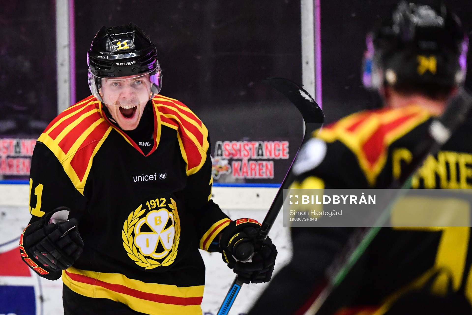 Brynäs Joel Kellman jublar