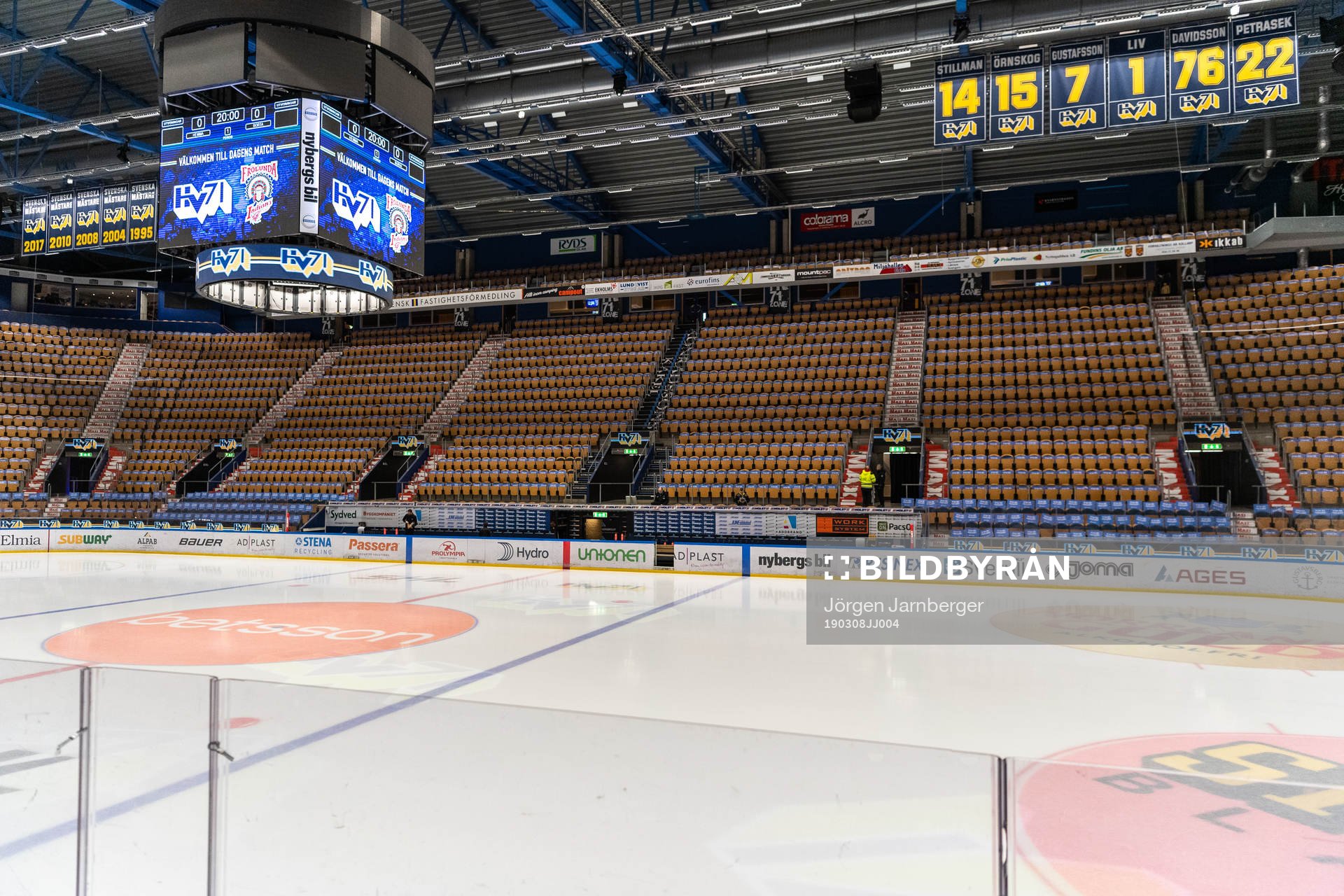 Interiör i Kinnarps arena