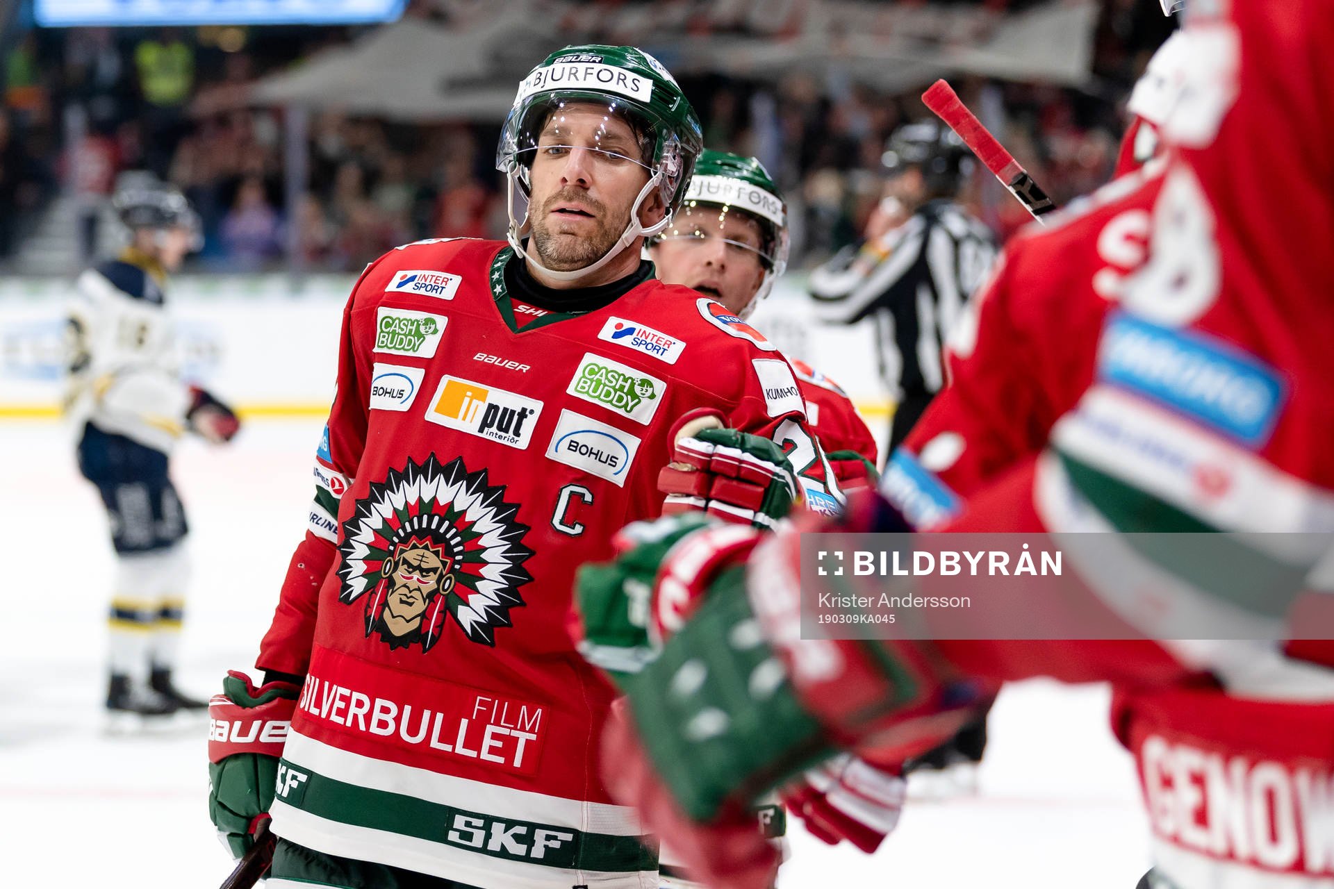 Frölundas Joel Lundqvist jublar