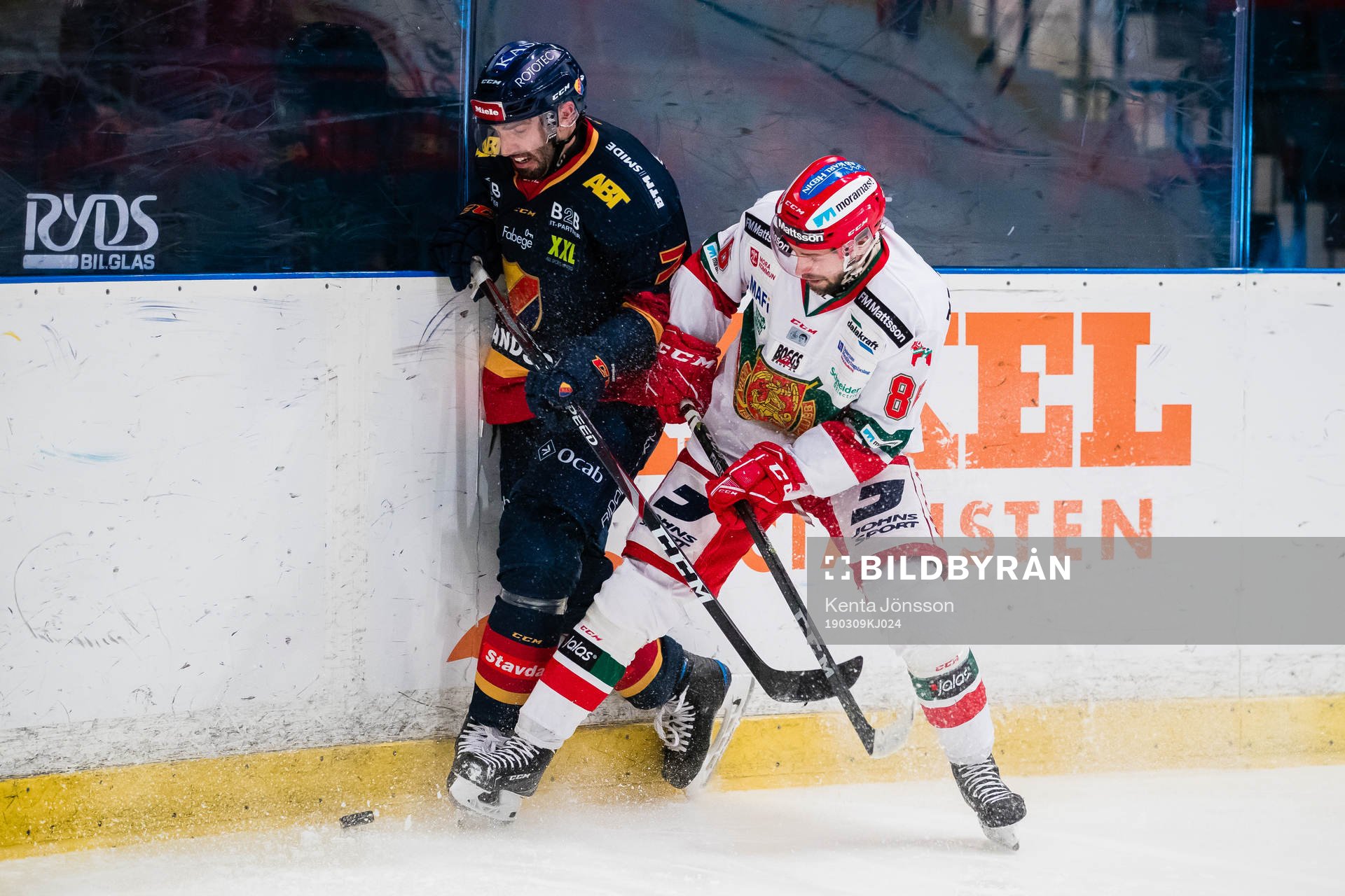 Djurgårdens Jason Garrison och Moras Mathias Bromé