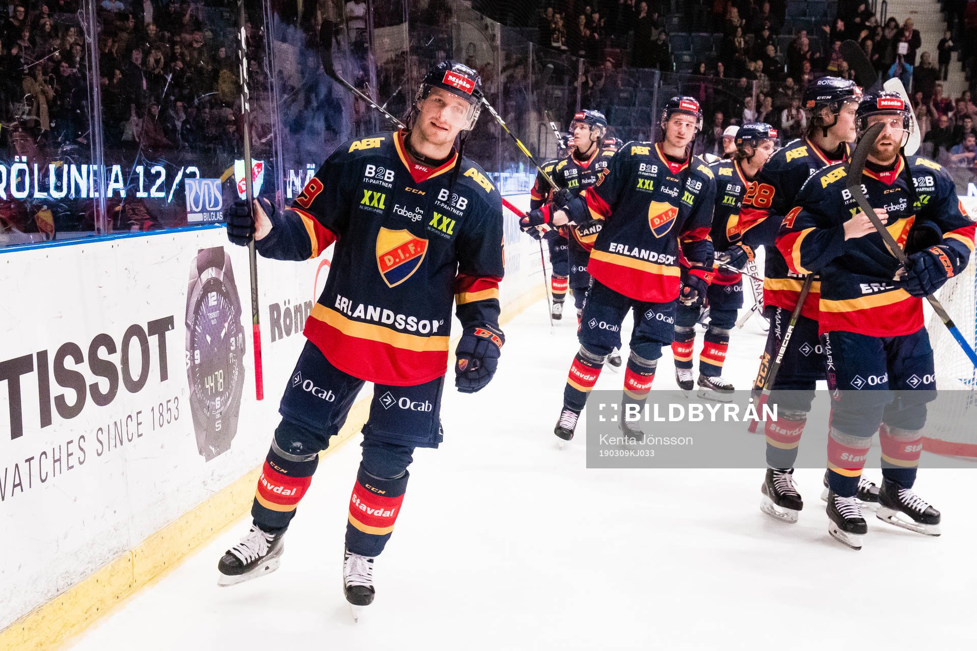 Djurgårdens Sebastian Strandberg jublar