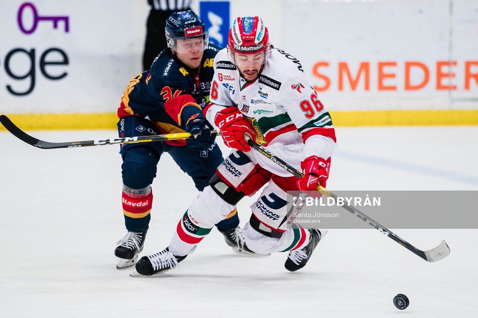 Djurgårdens Jesper Pettersson och Moras Niki Petti